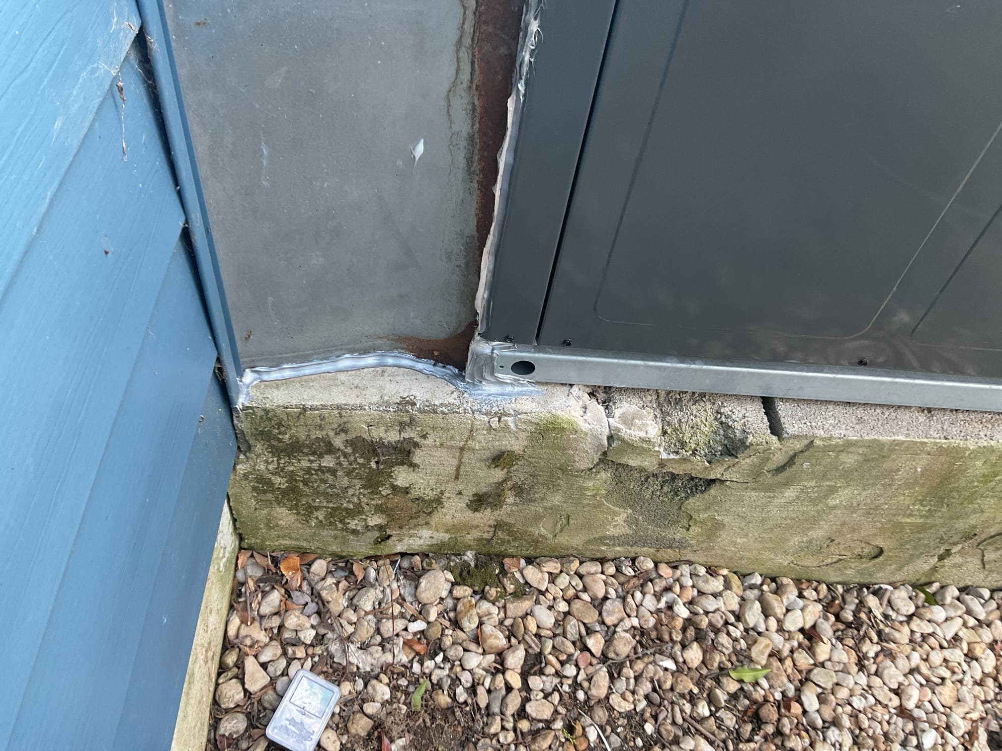 Found that the duct work was correctly sealed but there is a gap where potentially mice could get in sealed up with gray silicone caulking. 