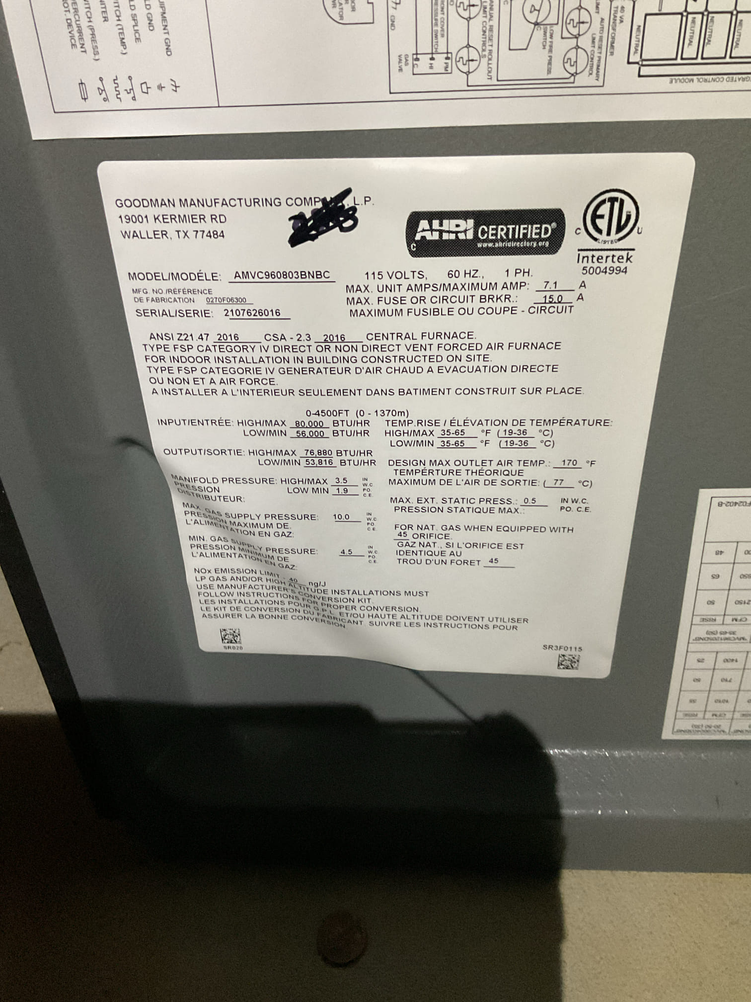 3/12/26 Dan 

2 furnace check ups . 
I arrived to the customers home to service both their 4 yr old Amana 95% gas furnace’s. 
I started with checking the air filters and replaced both, the filter sizes are both a 413. I checked all my electrical connections and voltages. I inspected and tested the  burners , flame sensors and the igniters on both units. I water tested all tubing and hoses. I inspected the exhaust and fresh air pipe for restrictions and bellies. I inspected the inducer and the blower motor operations for both units. I checked and tested for combustion and took temp rise splits at the return and the supply's on both systems . Both heat systems are working fine at this time of service. Collected for $378.00 contract renewal for both systems. 

I recommended a blower motor surge protection for the 1st and 2nd floor  systems. I gave him estimates for replacing is uv bulbs on both systems and an estimate for wet switch per system to help protect the finished basement from wa