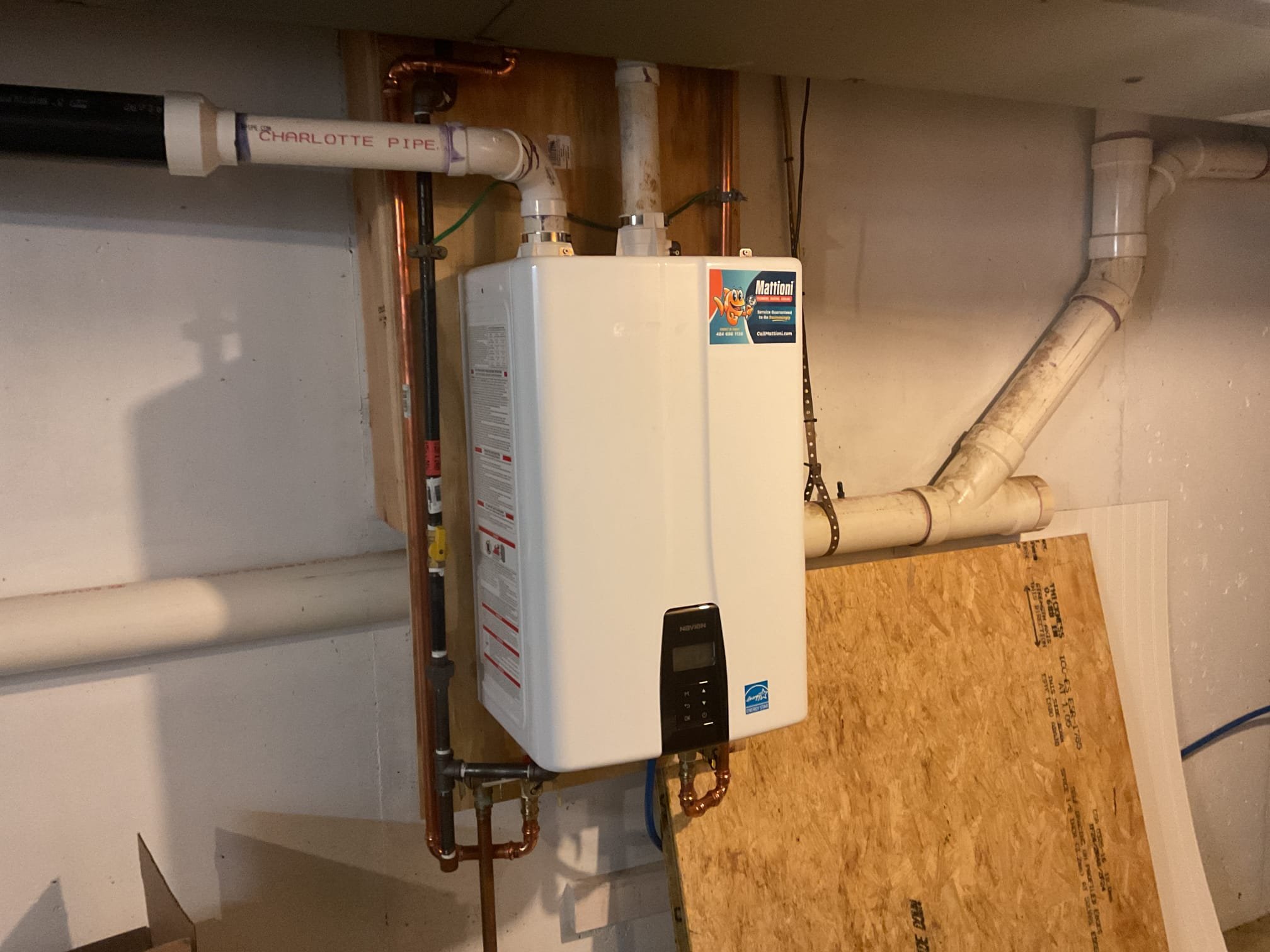 2/12/26. 
Found Navien tankless water heater locking out on a vent blockage error code. Found that the installing contractor used a dryer vent hood for the intake. There is a flap inside that was sucking shut and blocking off the intake. Provided estimate to remove internal cover and flush tankless water heater. Removed cover and flushed heat exchanger thoroughly. Water heater is working properly at time of service. 