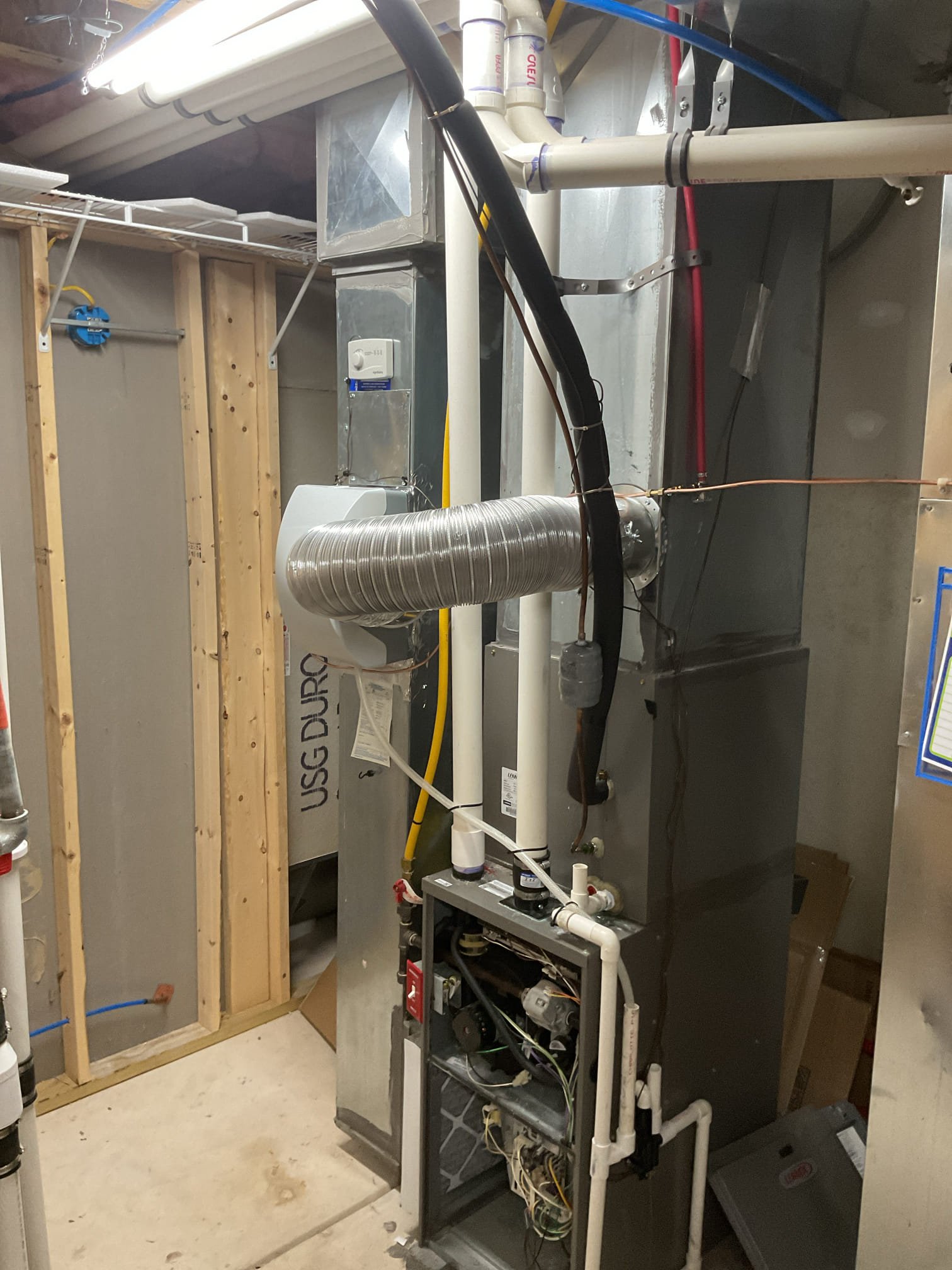 ***Pricing given is for standard humidifier installation.  Pricing may vary depending upon layout of home.  Humidifier requires proper mounting space, water supply and interior drain to function properly.  Tech to assess feasibility of installation.  Other charges may apply.***

3-12-26 Luis; installed new humidifier 600M, removed old humidifier and adapted new one in place, test operation after installation ok check water connections and drain ok. Set humidifier to winter 35%. Humidifier for second floor is working properly. 