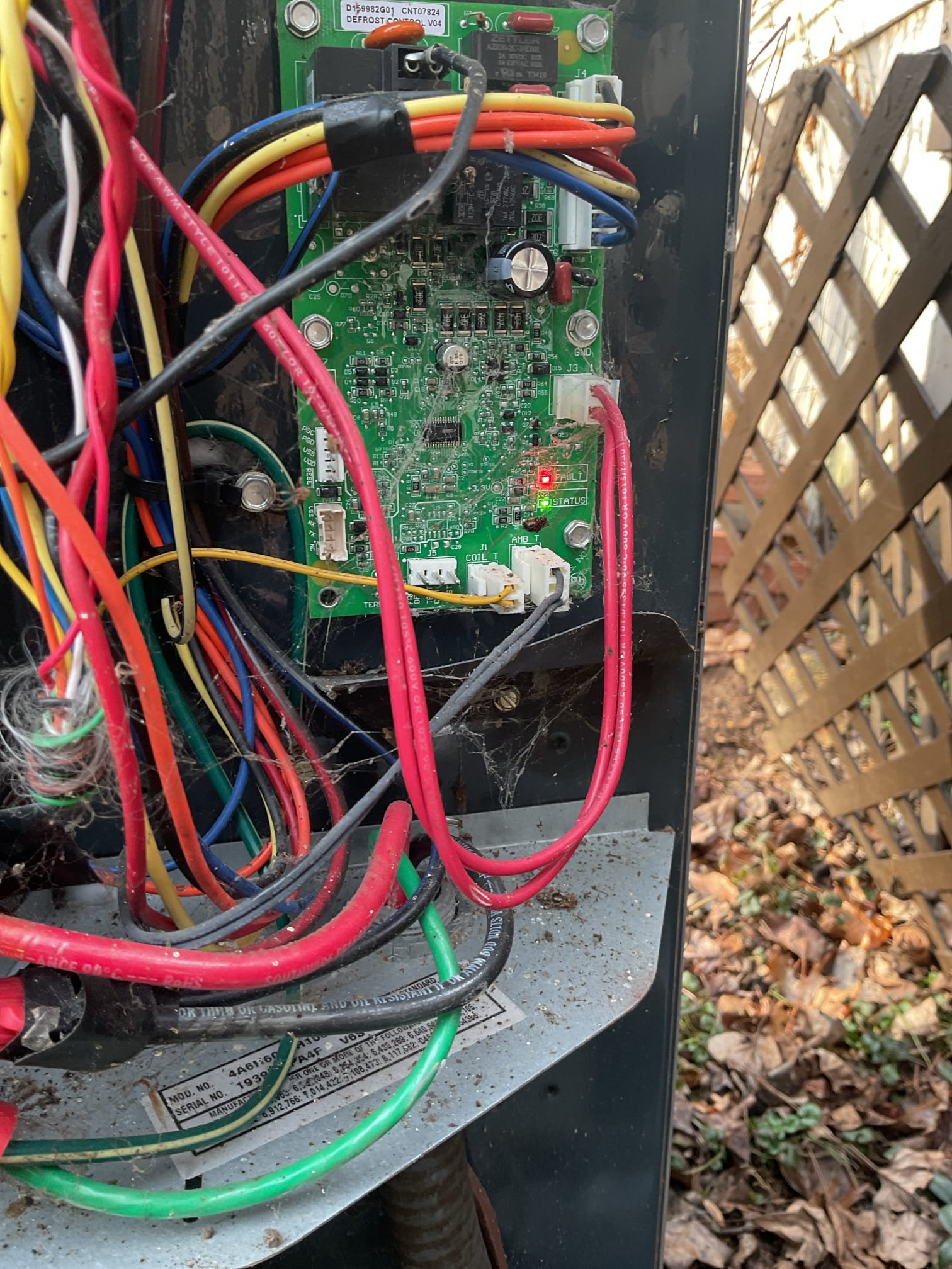 3/13/26. Found breakers turned off on air handler when I arrived. Explained to homeowner that on an American standard system when the breakers show green that means it’s safe to work on ( which is the way they were when I arrived). Red means caution. Turned breakers on at air handler and tested operation. After resetting found 2019 heat pump locked out on defrost board on a code (2) shorted or out of range coil sensor. Tested coil sensor and found it to be 924 ohms, it should be around 33,000 ohms at 33 degrees. Recommended replacement of defrost board and sensors. Called distributor got pricing on parts. Homeowner paid in full for repair. 
