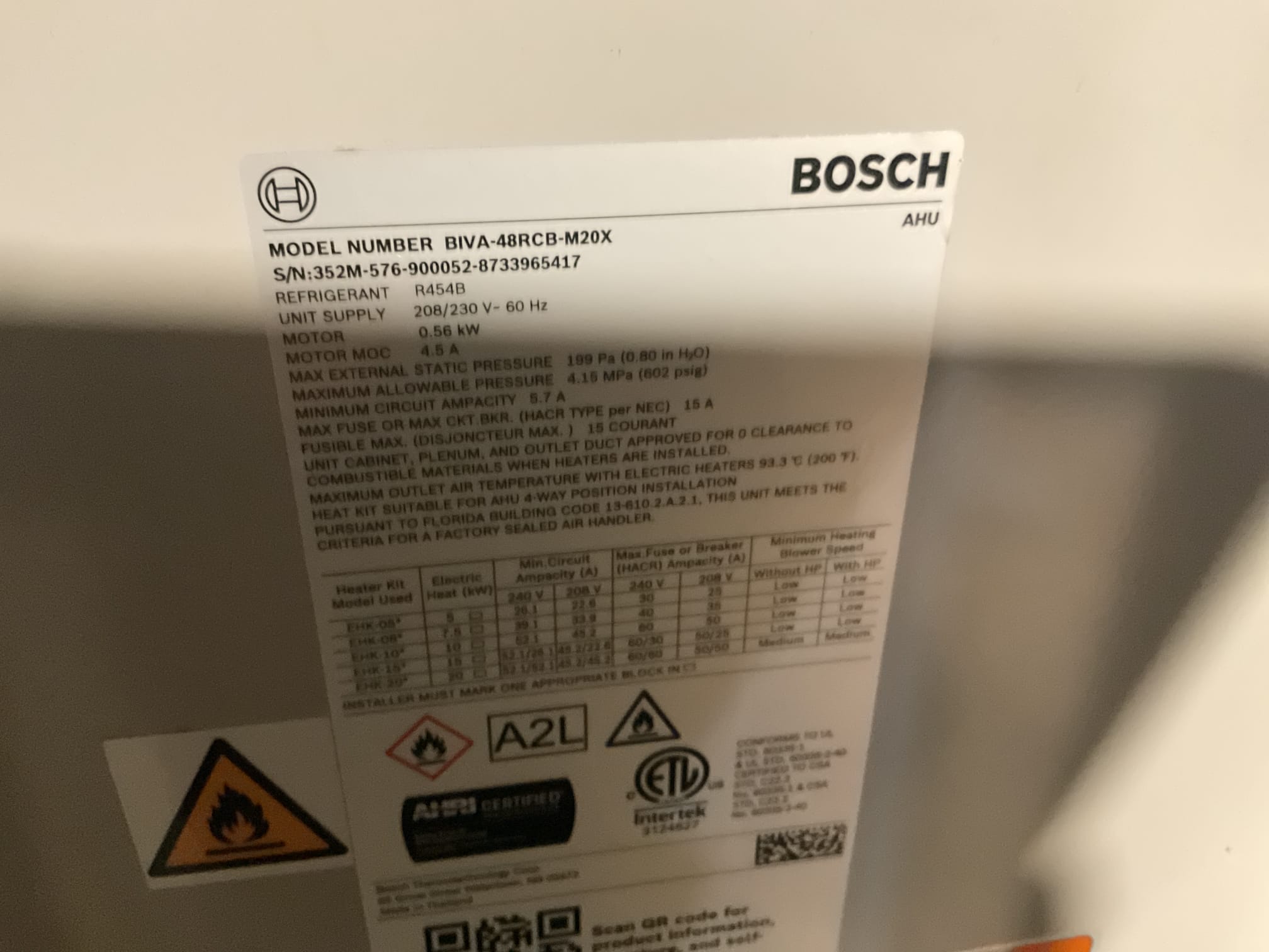 Performed quality assurance on recently installed Bosch heat pump system. Checked all electrical connections and components. Checked DIP switch settings. Made sure all penetrations were sealed. Checked operation of Bosch heat pump and heating mode. Heat pump is working correctly at time of quality assurance.