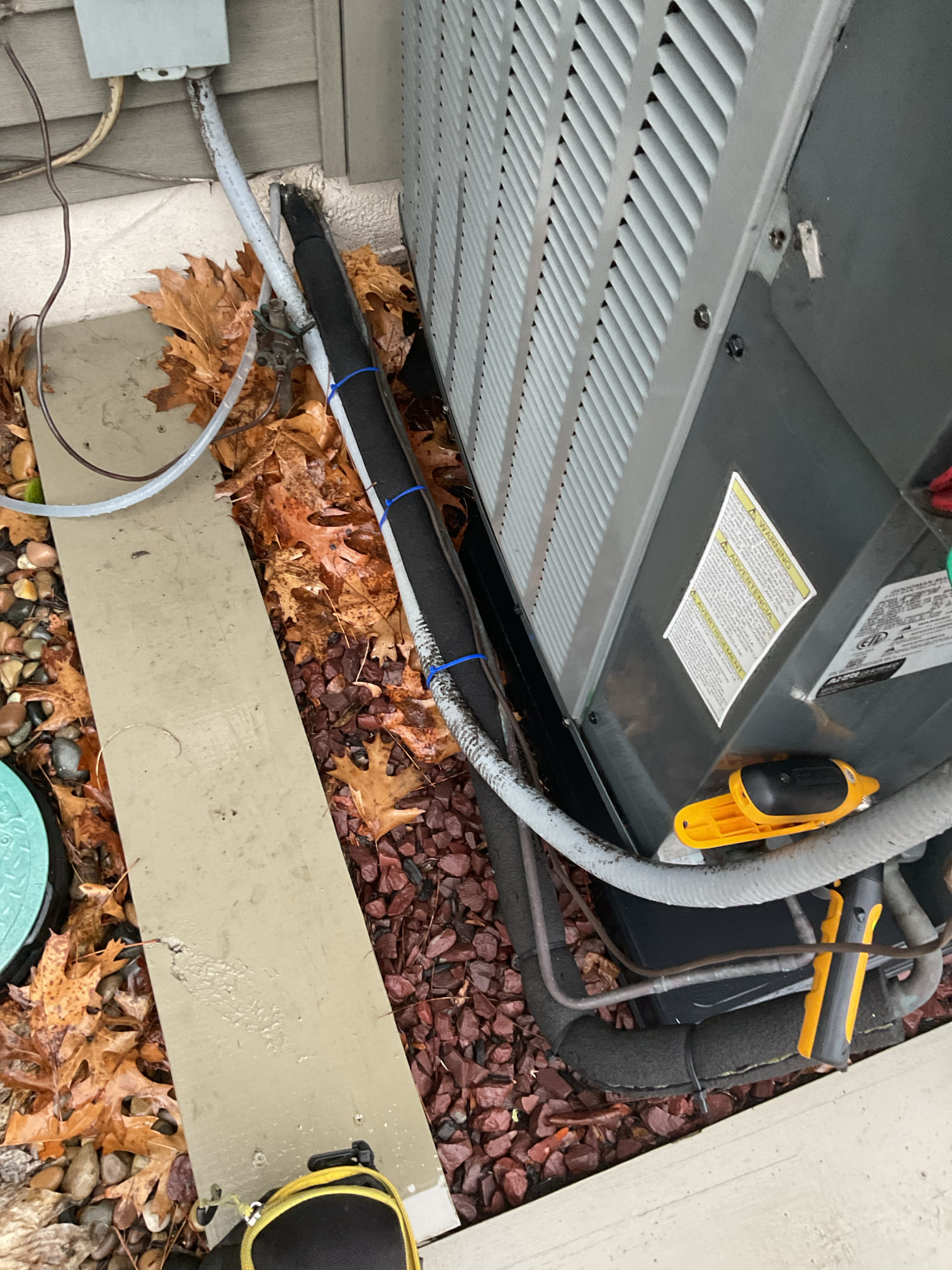 3/16/26 Dan 

I Arrived to the customers home for a heat pump check up on a 9 yr old Amana system . I checked all electrical connections and voltages . I checked the air filter and replaced, filter size is 313. Inspected the indoor coil and tested electric heat package. Took temp splits for the electric heat and blower motor amperage draws. I looked at the outdoor heat pump and tested for an outdoor btu output. Inspected the outdoor components and unit pressures. Everything is working fine at this time of service. 
Did recommend in adding a ez trap for a water safety to help prevent any water damage . 