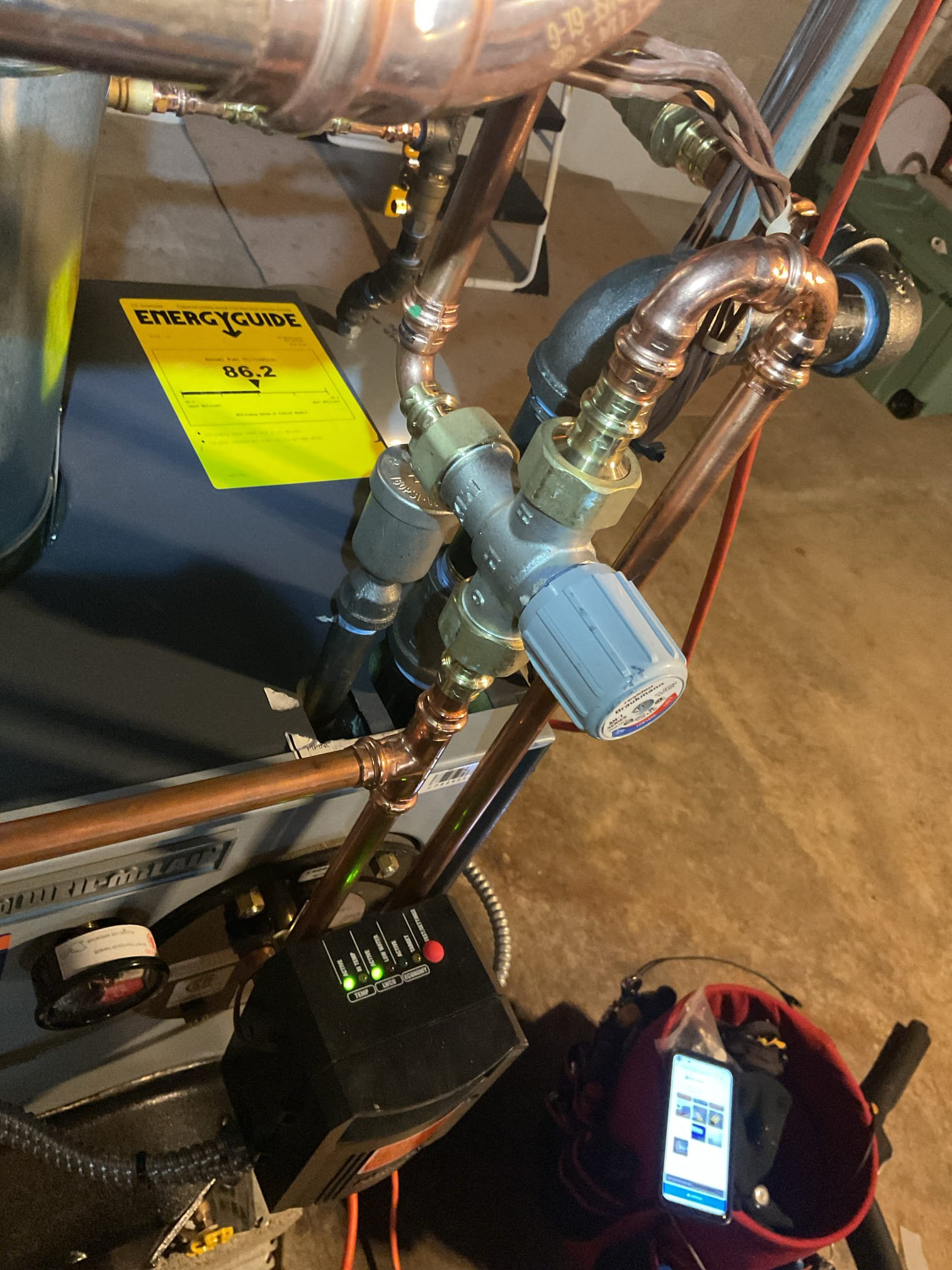 Performed quality assurance on recently installed space pack high velocity system, checked system operation ok check airflow test safeties reduced airflow from 1340 to 855 cfm. Total of 14 runs for air handler. System is set to two stage indoor unit with single speed Bosch 15 seer heat pump. We will check ac mode during summer time, we can do adjustments at that time if needed. QA passed. 