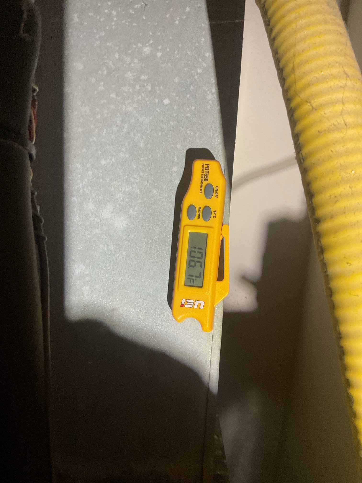 
Completed heat tune up for natural gas furnace.

Replaced 16x16x1  filter
Inspected heat exchanger, burners, flue pipe, inducer assembly and hoses
Inspected hot surface ignitor and verified resistance with meter
Cleaned flame sensor and verified flame rectification circuit
Measured temperature rise and static pressure
Checked wiring, controls, electric motors and components; there are no surge protectors; left estimate for a surge protector for each of the 2 main circuits of system
Checked manifold gas pressure
Inspected drain and pump. Flushed trap and added treatment tabs, 
There is no floor water safety. Provided estimate for wet switch. Will shut equipment down if water is detected on floor near equipment. 

Combustion, draft and smoke tests: Pass

Gas furnace is operating well at this time but lacks comprehensive water safety and surge protection
 