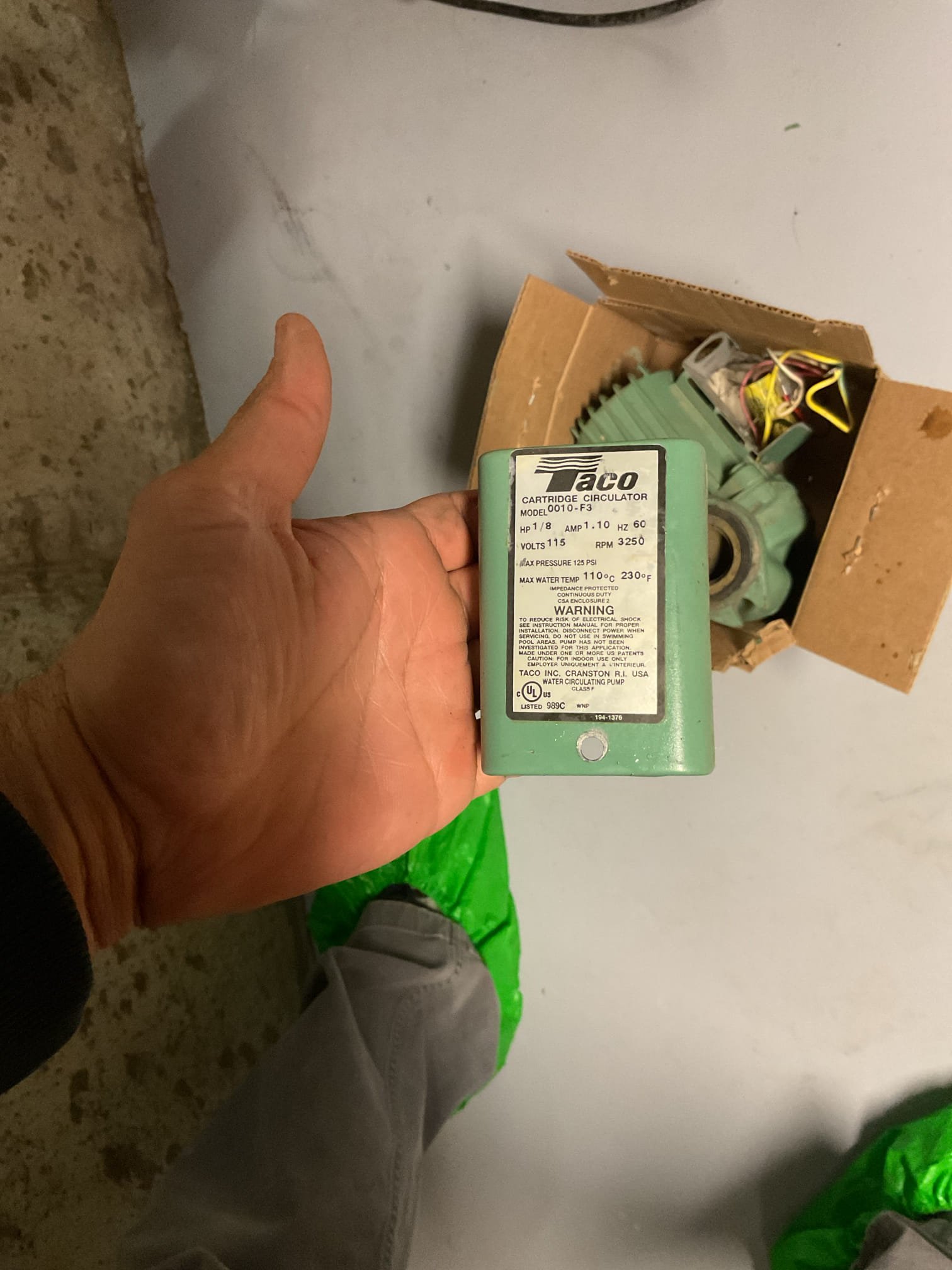 Propane gas boiler not working properly, found error f6 showing on display.  high limit issue, not enough circulation across heat exchanger. Check primary secondary circulation pump (f10 taco) found seized motor. I replaced circulation pump taco 007. I check piping and all piping starting to get hot. I did measure temperature on the return and supply. I noticed  left side of the boiler by the air elimination started to get hot first and then the one on the right it was cold water coming back.  This will help installers when we install new boiler, no charge for Today I talked to Joe while on site. 