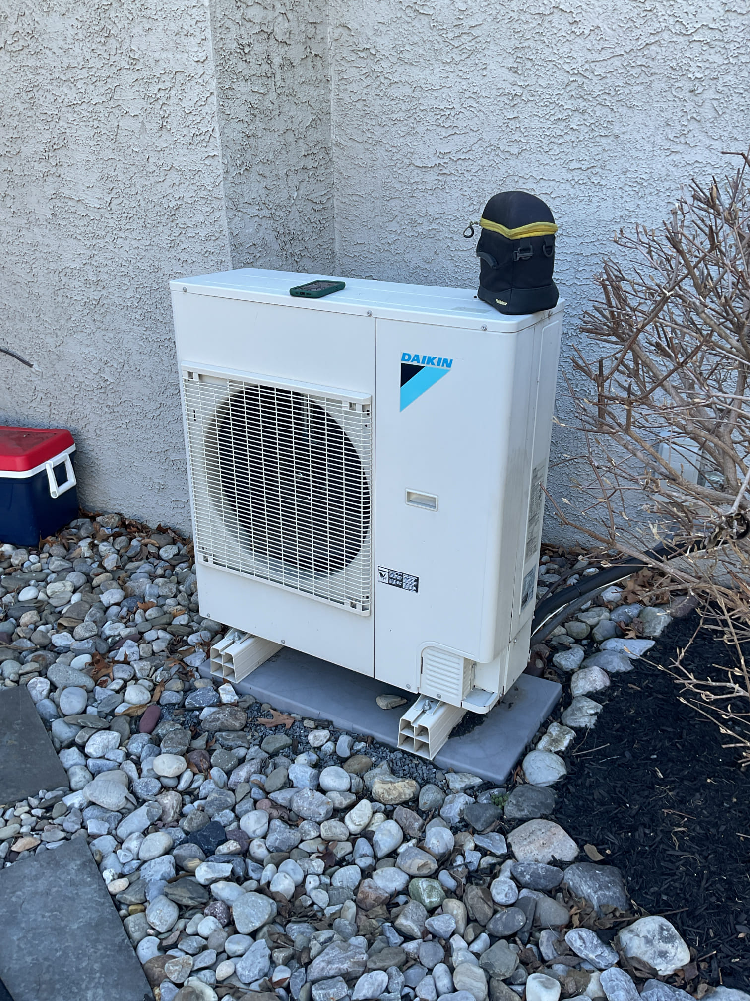 I arrived for a second opinion for a heat pump not working correctly. When talking with Tim he was telling me that he had several techs out for the system not working from the start. He had multiple issues with the install from day 1 . When I was looking at the outdoor heat pump and trying to check the charge I could smell the acids from the unit . The system is definitely at risk for compressor fail or and other refrigerant components.  The customer has an estimate scheduled this evening with Tony around 5 o’clock. I collected for my $99 diagnostics paid by credit card