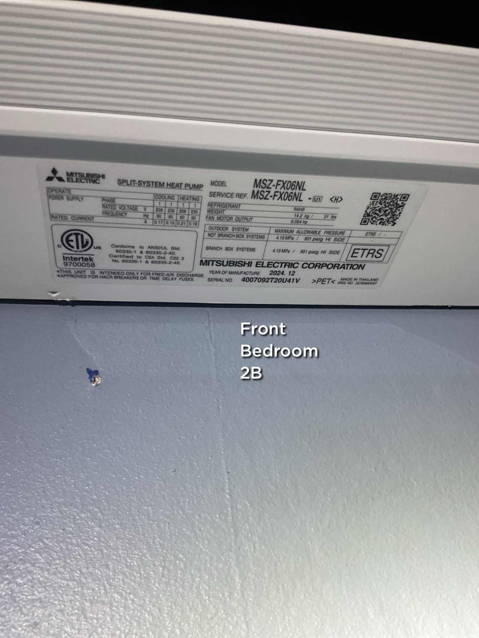 QA for Minisplit install Zone 2; outdoor equipment on right side of house from front.

Assessed all aspects of install: Wiring, mechanical, piping.
Made sure power monitor/surge protector was properly configured.
Tested system with all 3 indoor heads demanding heat.
Checked amp draw and refrigerant pressures. 
Soap bubble leak check on all joints. 

Went over cleaning filters and use of remote with homeowner

Install passes QA inspection 
 
