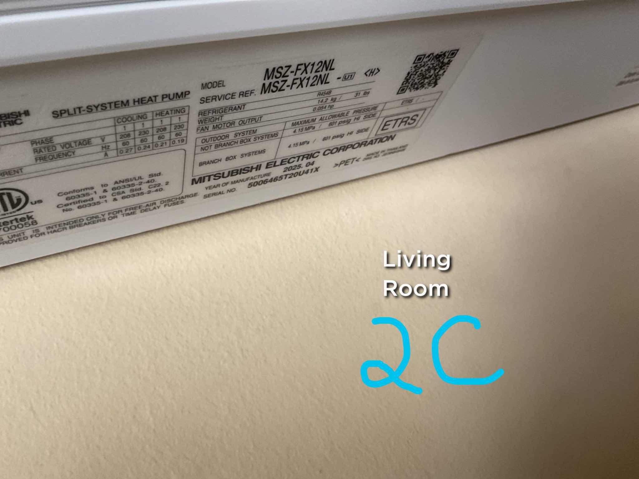 QA for Minisplit install Zone 2; outdoor equipment on right side of house from front.

Assessed all aspects of install: Wiring, mechanical, piping.
Made sure power monitor/surge protector was properly configured.
Tested system with all 3 indoor heads demanding heat.
Checked amp draw and refrigerant pressures. 
Soap bubble leak check on all joints. 

Went over cleaning filters and use of remote with homeowner

Install passes QA inspection 
 