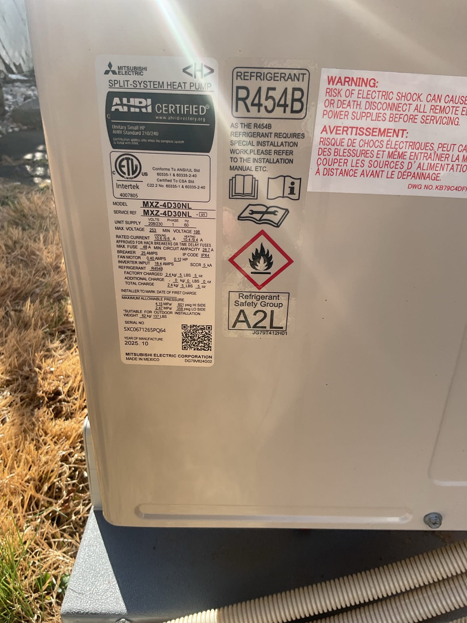 Completed QA for ductless Minisplit install Zone 1. Outdoor equipment is on left side of house from front.

Checked all aspects of install: mechanical, wiring, piping
Soap bubble checked flare joints for leaks
Confirmed proper configuration of power monitor/surge protector 
Tested system operations in heating: measured temperature rise and checked refrigerant pressures.

Install passes QA inspection. 