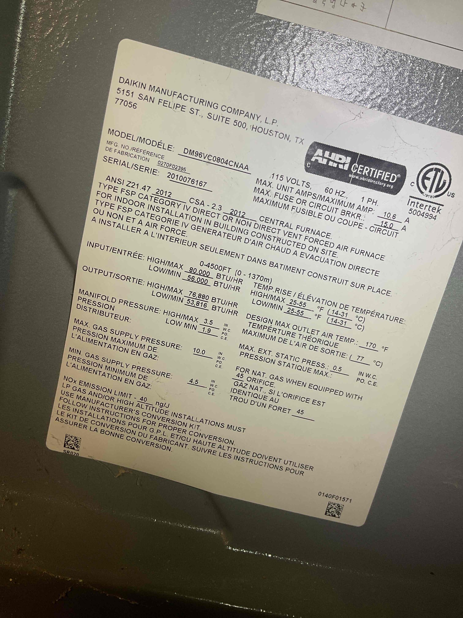 Luis 3-16-26 performed two heat check ups, propane gas furnace basement and heat pump for second floor, check all electrical connections and components, customer will replace both filters. 20x25x1. I offer to install air cleaner on second floor so we can change filter every time we come out, she won’t need to get filter. Heat pump system is working properly at the time of service, check all temperatures supply and return ok. All electrical components ok. Air handler does not have drain protection on drain line, it does have water sensor but no trap protection, 
On basement heater, I noticed gas valve was not adjusting pressures correctly, I was able to adjust pressures but that most likely will fail again, I provided estimate to replace gas valve and LP kit, performed combustion test ok. Customer will order filter. No water sensor, surge protector for basement unit. I provided estimate to add these safeties.

I went over report with customer customers decided to do minimum repairs at t