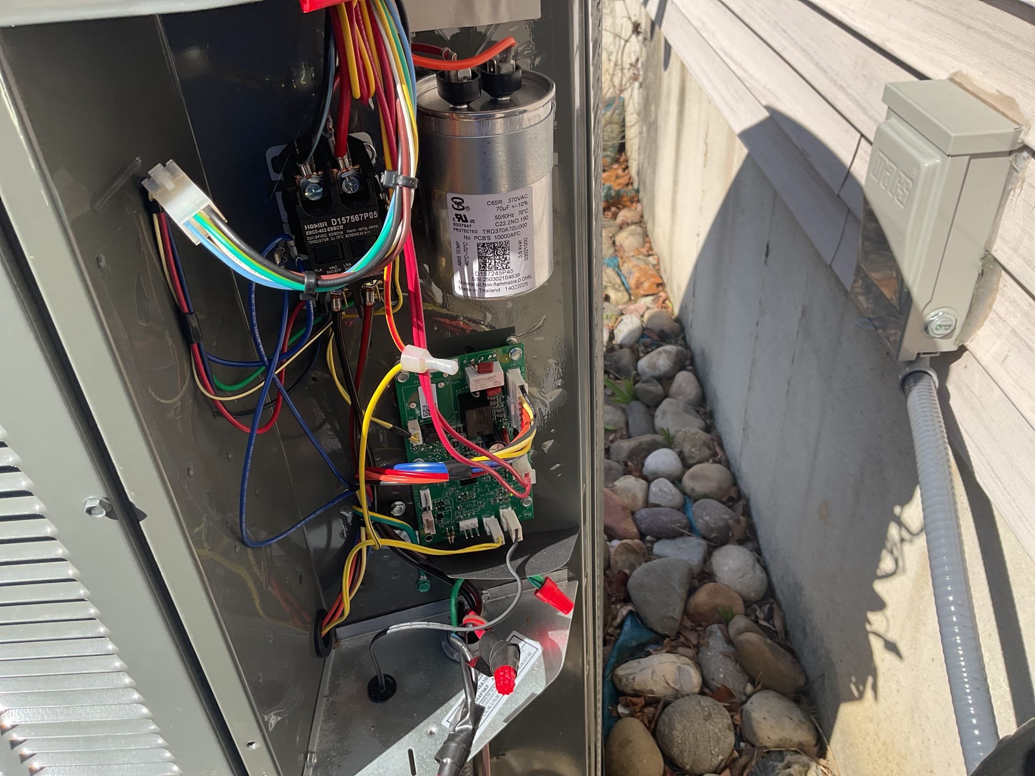 3/20/26. 
 Fully assessed heat pump system. Customer got a different alert this time that the auxiliary heat is running too long. Went out to outside heat pump. Found compressor was running after giving it a call for heat. Checked 454 b pressures they were 245/88 very good. Checked over all the settings in the thermostat. Did find that the heating and cooling smart recovery was enabled, turned these both to disable. Also changed auxiliary heating differential to 3 degrees instead of 2 degrees f. Auxiliary heating is set to not operate above 35 degrees which is good. Checked temperature rise it was 20 degrees heat pump only. Made sure with amp clamp that the auxiliary heating was not coming on when it should not it was not. also double checked the dip switch settings in air handler. 