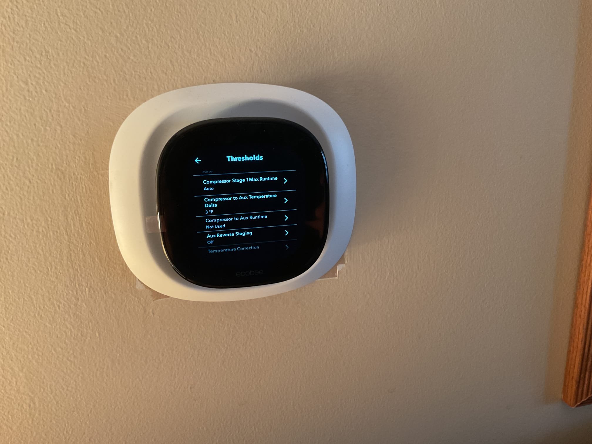 3/20/26. 
 Fully assessed heat pump system. Customer got a different alert this time that the auxiliary heat is running too long. Went out to outside heat pump. Found compressor was running after giving it a call for heat. Checked 454 b pressures they were 245/88 very good. Checked over all the settings in the thermostat. Did find that the heating and cooling smart recovery was enabled, turned these both to disable. Also changed auxiliary heating differential to 3 degrees instead of 2 degrees f. Auxiliary heating is set to not operate above 35 degrees which is good. Checked temperature rise it was 20 degrees heat pump only. Made sure with amp clamp that the auxiliary heating was not coming on when it should not it was not. also double checked the dip switch settings in air handler. 