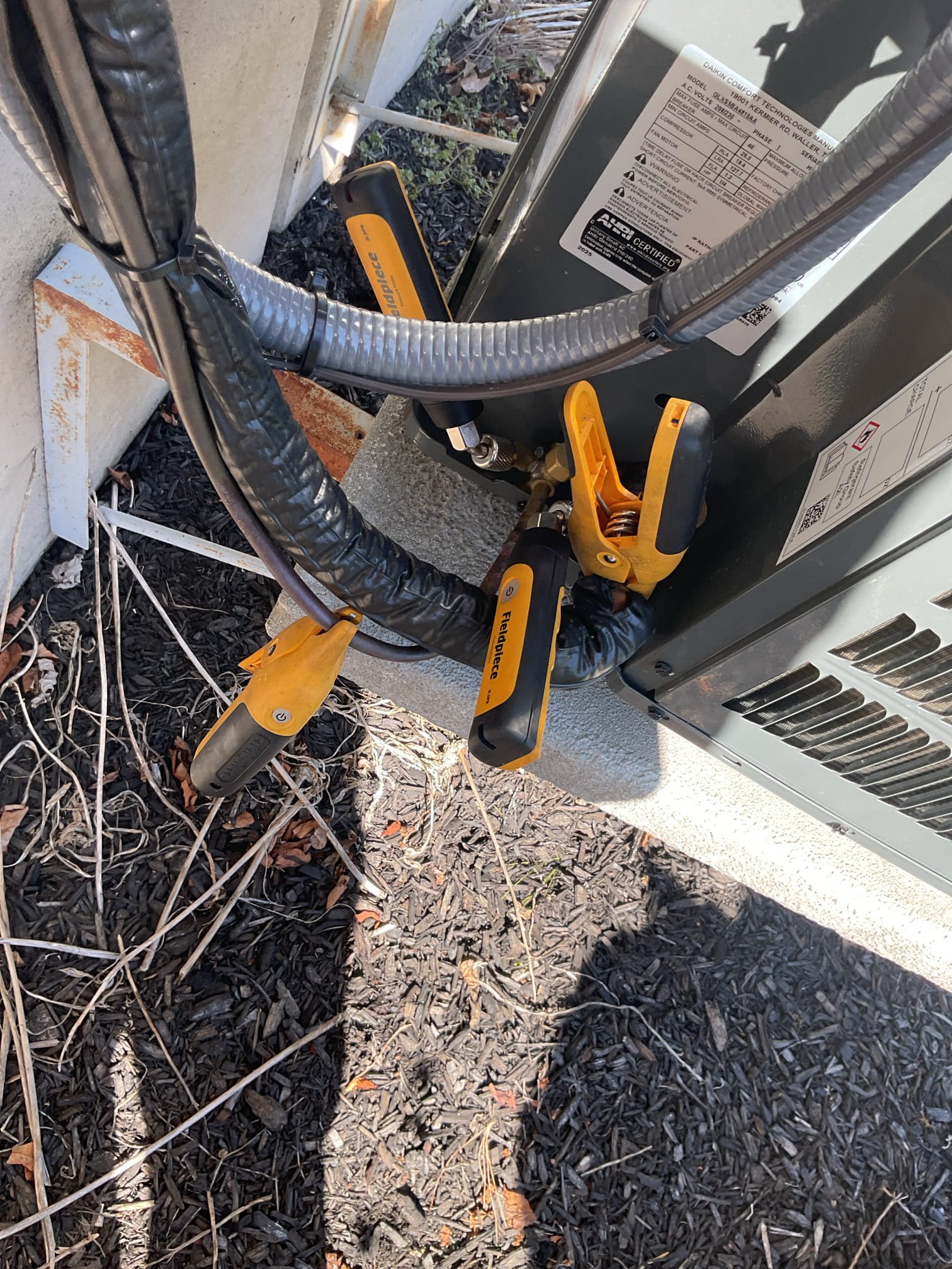 Luis 3-24-26 performed ac tune up on one year old Goodman system, check all electrical connections and components, replace air filter, check airflow supply and return air ok. Check all safeties ok. Customer mentioned condensation pump was constantly running the other day potentially issue with vinyl tubing. I replaced vinyl tubing and run tubing to stand pipe (previous was going across house to sump pump ) test operation of condensation pump ok no charge warranty from installation. Check outdoor unit refrigerant levels and pressures ok cycle ac unit ok unit working properly at the time of service, I provided information about coil contamination system and provided estimate for installation. 