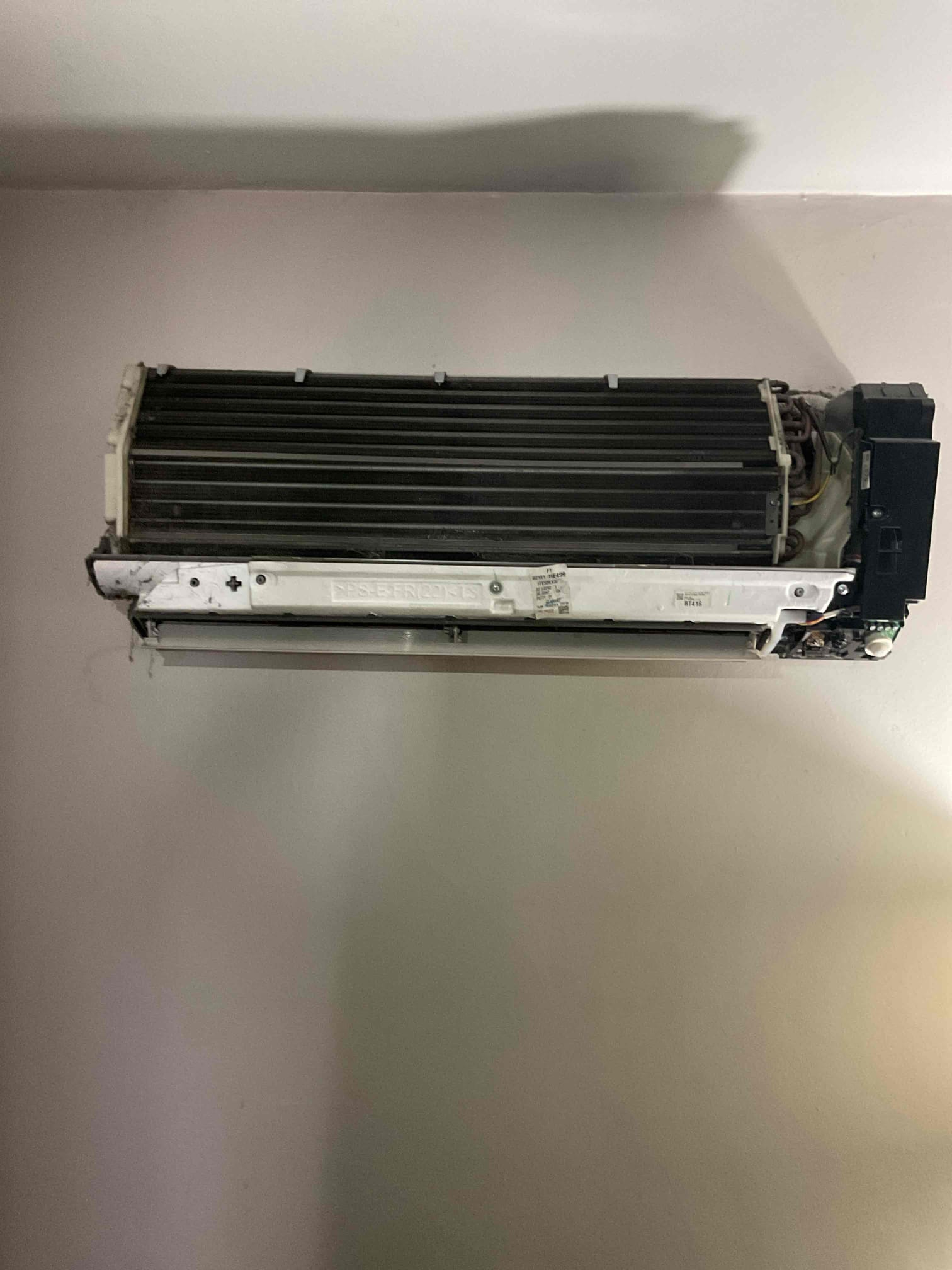 Luis and Tony 3-25-26 performed ac tune up on three indoor head daiken mini split indoor heads with one outdoor heat pump. Clean all interior plastics covers, check all drain and test drain ok. Check air flows good Temp split. We will need to come back to replace drain pan for second floor head, (no charge warranty from coil replacement I talked to Mike while on site) I did provided estimate for deed  clean on. Indoor coils/blower using special chemicals. Office to get back to customer once we get part. I emailed estimate for recommendations. 