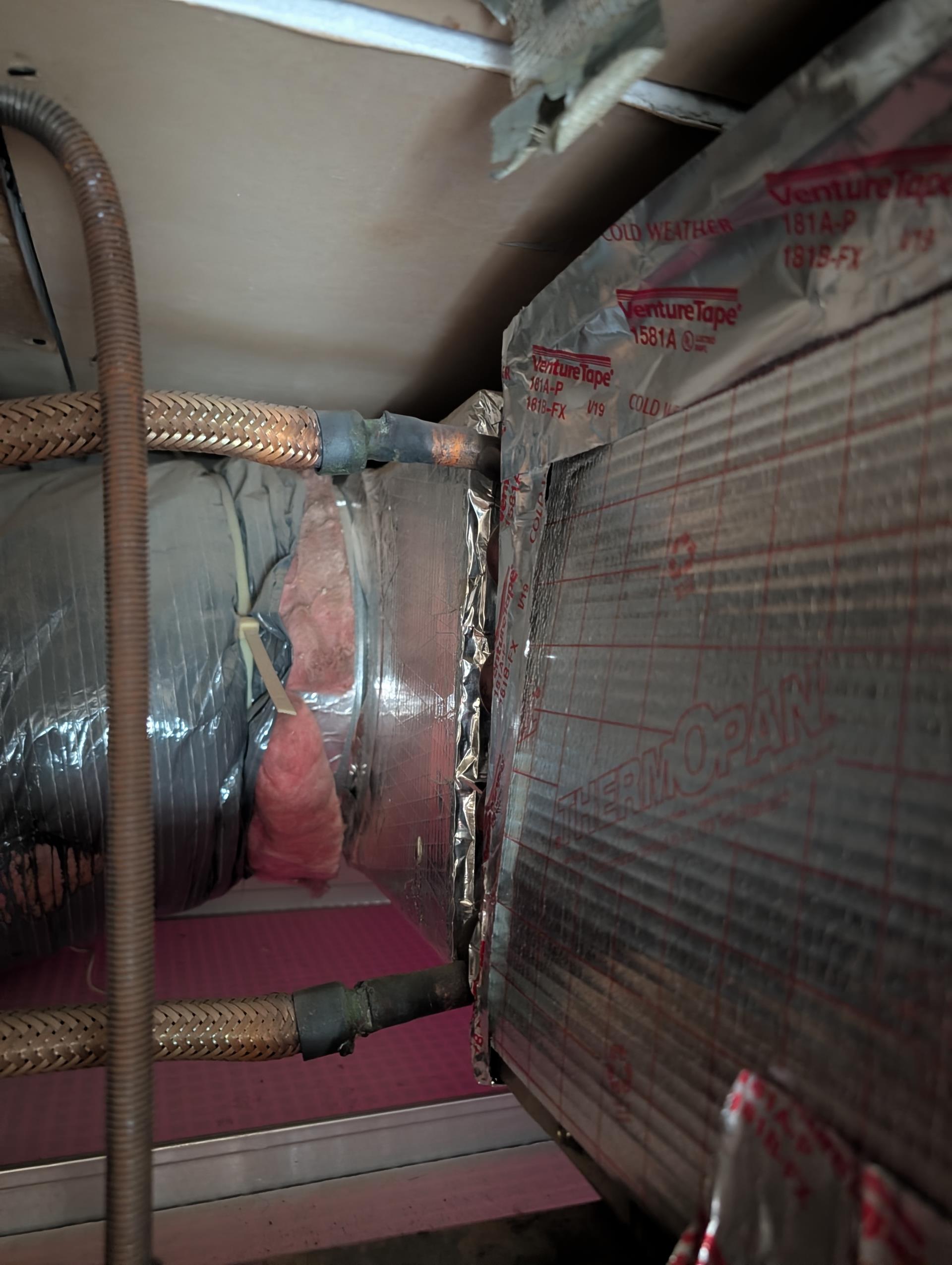 Completed heat tune up for steam coil/air handler system.

This is a heat only system. No air conditioning.
Inspected wiring and controls, blower capacitor replaced a few months ago 4.5Good
Temperature rise 76-128=52°

System operating ok at this time. 