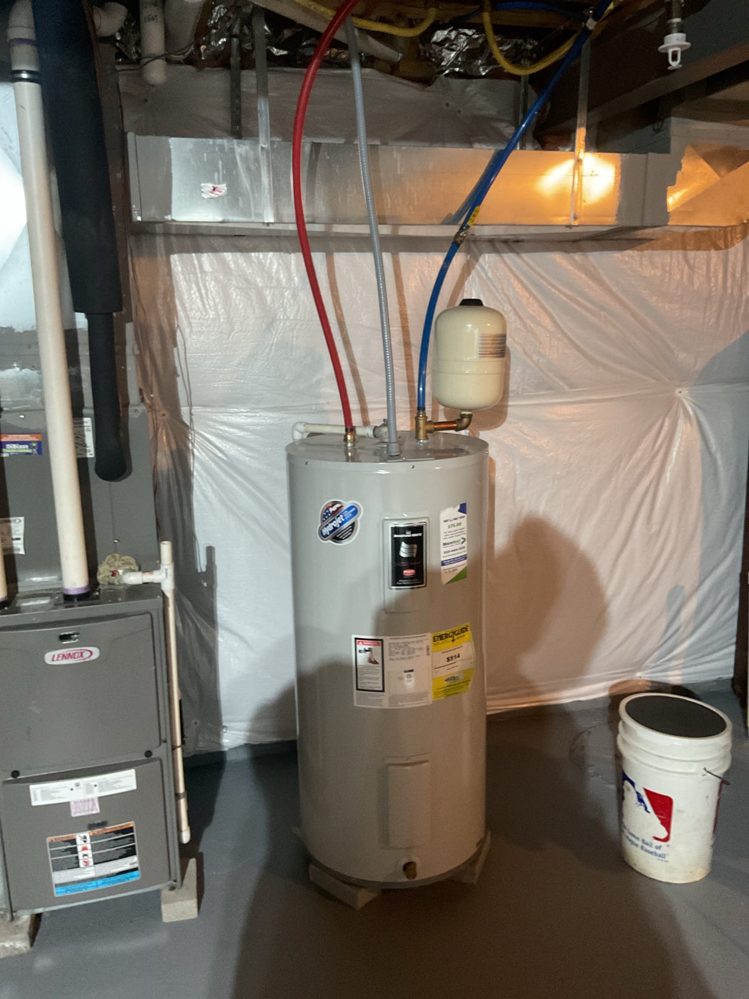 Luis and Tony 3-26-26 performed ac tune up on Lennox 2.5 ton ac unit from 2013. Check all electrical connections and components, inspect coils and drain system. Check airflows supply and return ok. Took photos of coils, blower motor and capacitor ok. Indoor unit does not have have any water protection (provided estimate to add water protection), check outdoor unit refrigeration system, compressor fan motor, capacitor and contactor ok. Cycle ac unit ok. System is working at the time of service, I would recommend getting an estimate to replace system. During todays visit found expansion tank for water heater not working properly, I provided estimate to replace expansion tank, I also included estimate to replace water heater. Customer is aware unit age and will consider replacement I the next months. 