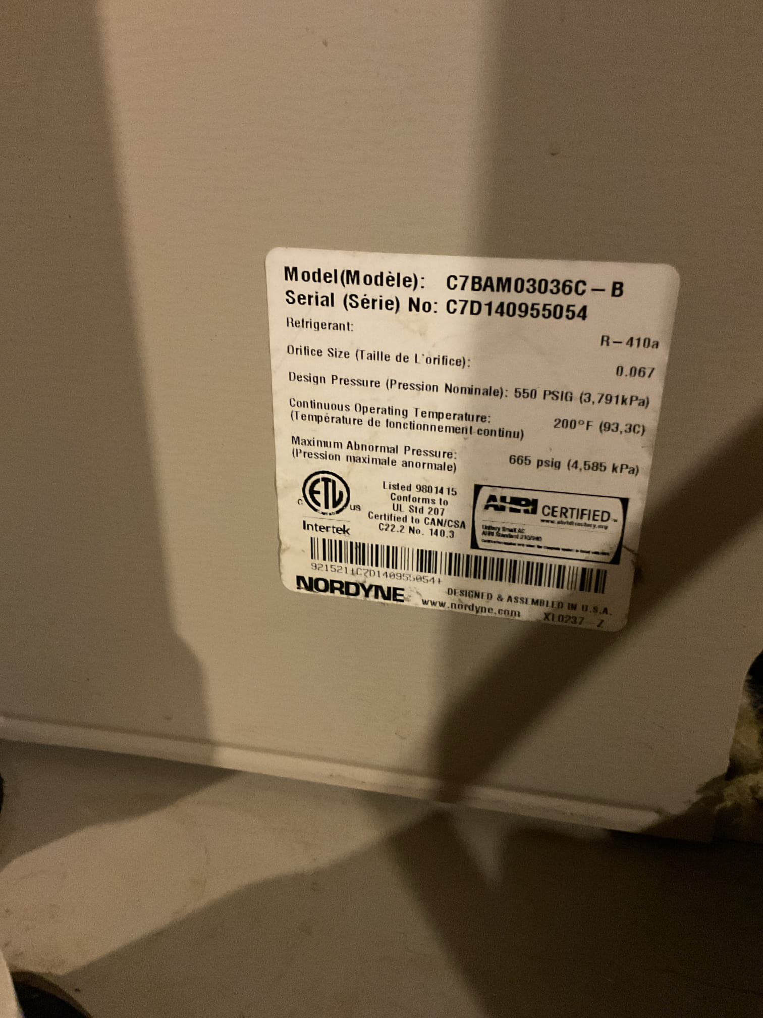 3/31/26 Dan 

I arrived to the customers home to service their 12yr old Gibson a/c system . I checked the wiring connections and the voltages . I checked and replaced the indoor air filter , the filter size is 16x20x1. I Inspected the indoor coil and water tested the primary drain pan and cleared the drain line. I Took indoor temp splits at the return and the supply  and checked the blower motor amperage draws. I looked at the outdoor unit wiring connections and voltages . I inspected  the outdoor components and checked my unit pressures by using super heat sub cool method.  The system is currently operational but past normal life expectancy. Replacement of system is strongly recommended in the near future. 

I recommended in adding a wet switch to help prevent water damage around the equipment, Finished basement.
