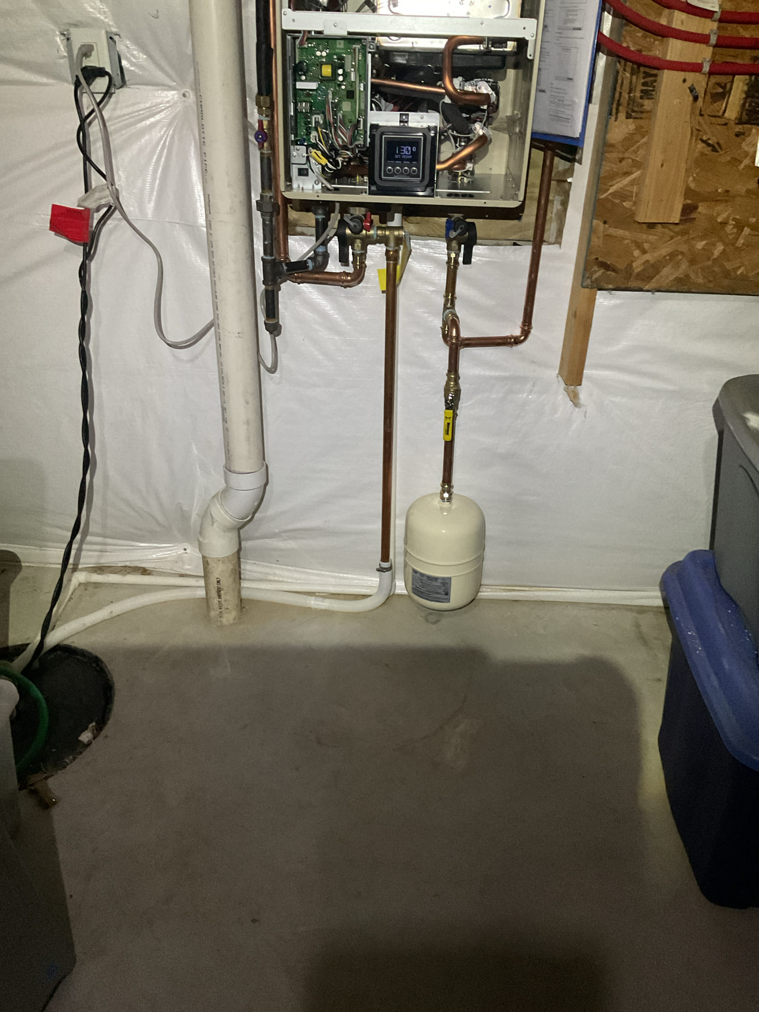 I arrived for a tankless water heater on a rheem iconic for a QA inspection. I first inspected for any type of water leaks or any type of error codes on the water heater. I inspected my exhaust and intake pipes and checked  the pitch of the condensation line to the pit. I checked the level of the tankless water heater. I tested the tankless system operation, and  checked my water temperature coming from the sink. The new install looks great . 