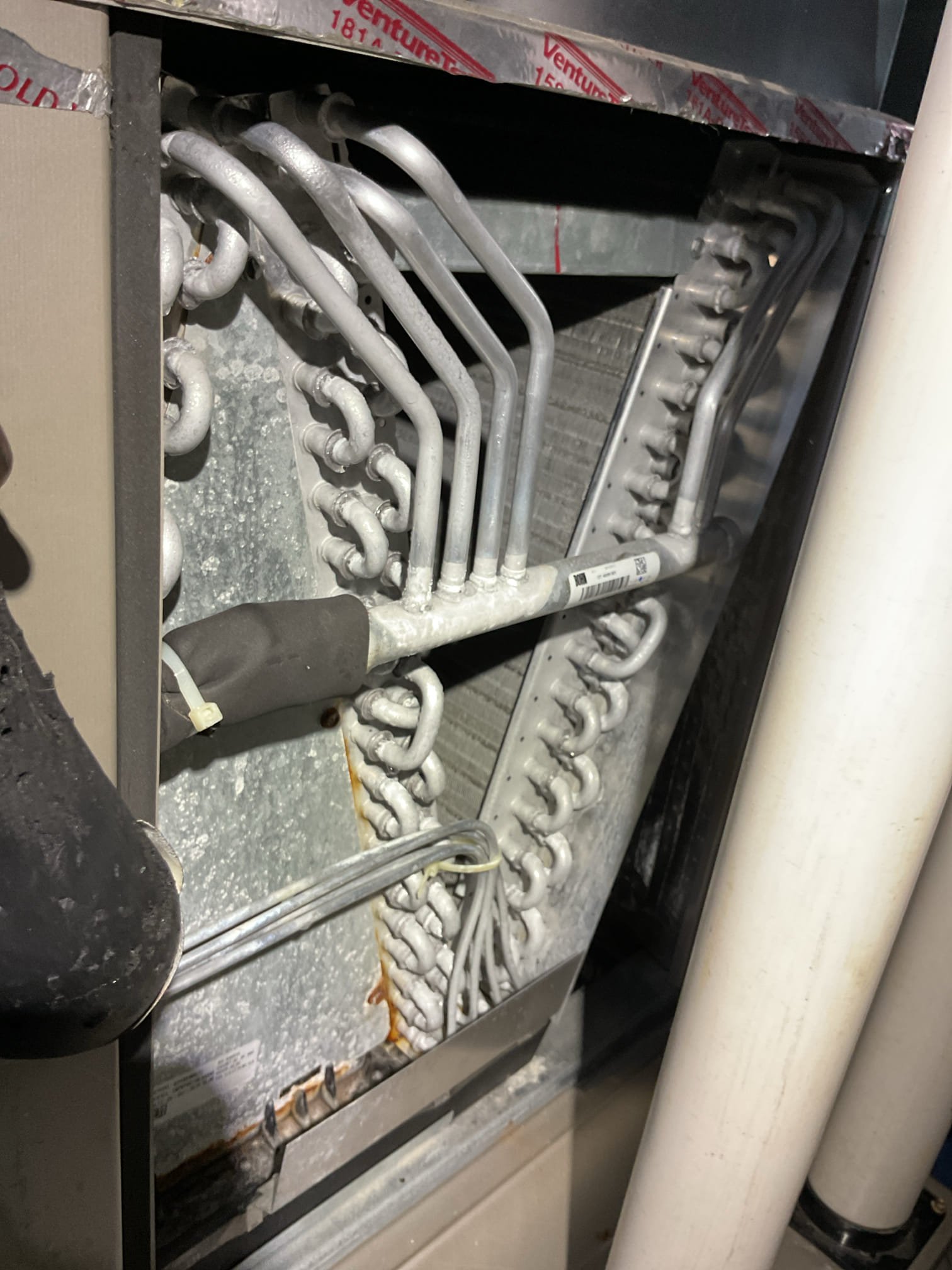 Completed AC tune up for 4 Ton Bryant AC system

Replaced 16x25x1 filter
Indoor and outdoor coils in good condition 
Inspected wiring, controls, electric motors and components; left estimates for surge protectors 
Measured temperature split and static pressure 
Inspected drains; recommend EZ trap (overfill protection switch), provided email estimate to install EZ trap. 
Checked integrity of compressor motor (mega ohm test)

Assessed refrigerant charge checked pressures. 

Also provided email estimate for surge protection+EZ trap package. 

AC system operating well at this time. 