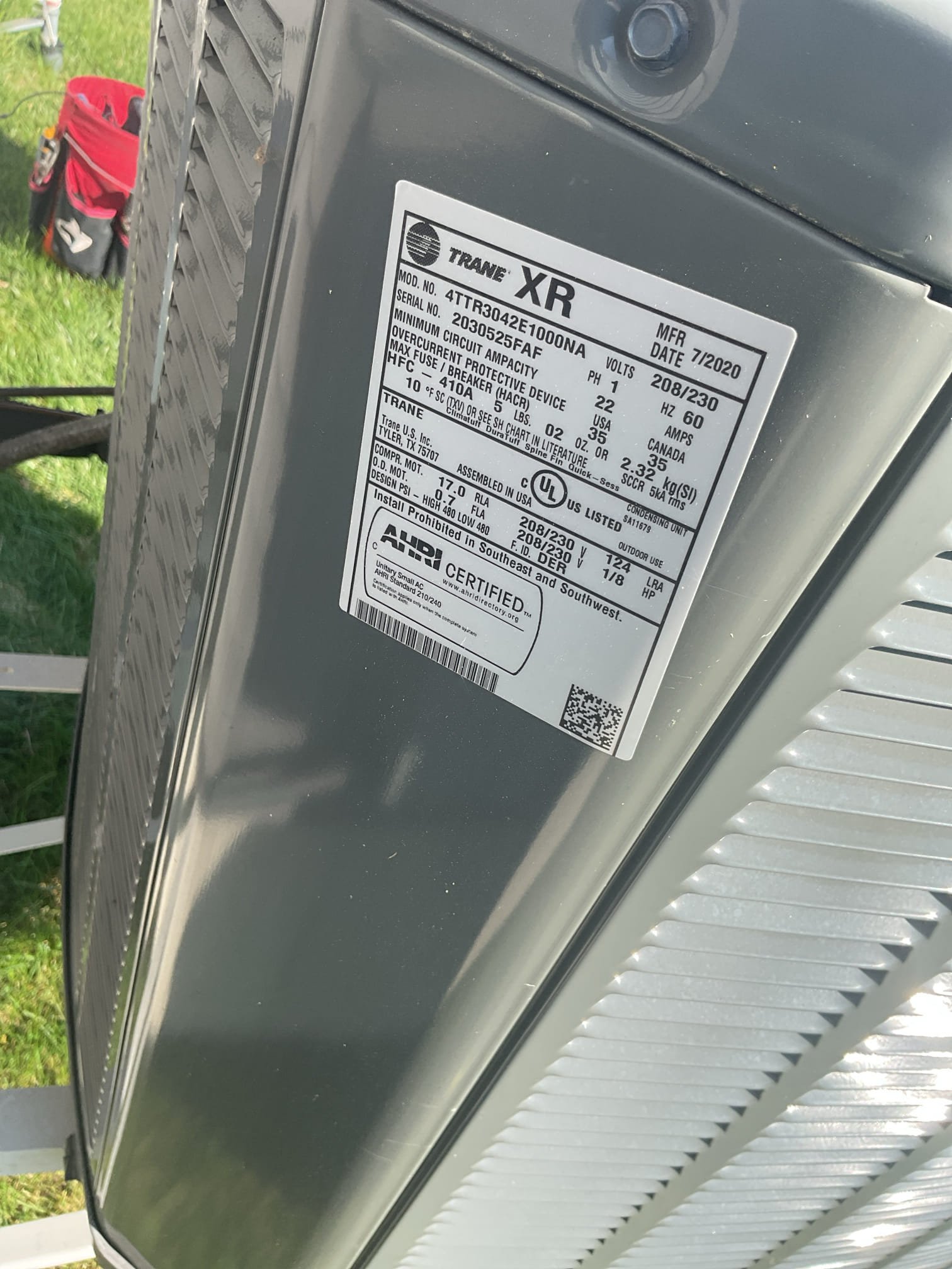 Luis 4-1-26 performed ac tune up in 3.5 trane ac unit. Check all electrical low and high voltage, check air filter, inspect air delivery system. Filter 413 ok. Flush drain ok test pump inspect coils, provided estimate to add drain protection for ac coil and air purification system. Lower speed from 7 to 6 better Temp split now. Check outdoor unit refrigerant levels ok check electrical connections and components voltages ok. Cycle ac unit ok. Found capacitor reading just under minimum tolerance, I provided estimate for recommendations. 