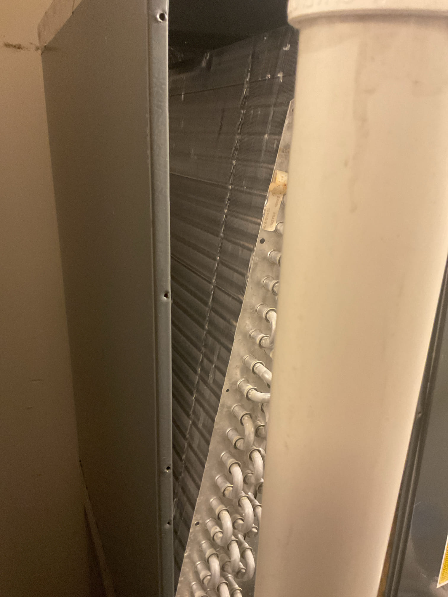 4/2/26 Dan 

I arrived for a no cooling , said it was freezing up. I went ahead and completed the a/c tuneup and cleaned and went through the system operation. 

I arrived to the customers home to service their 4 yr old Amana a/c system . I checked the wiring connections and the voltages . I checked and replaced the indoor air filter , the filter size is 16x25x1. I Inspected the indoor coil and tested the primary drain pan and cleared and tested the water drains and traps if applicable. I Took indoor temp splits at the return and the supply  and checked the blower motor amperage draws. I looked at the outdoor unit wiring connections and voltages . I inspected  the outdoor components and checked my unit pressures by using super heat sub cool method.  Everything is working fine at this time of service.

I recommended to the customer in adding a new filter . I offered the dynamic 1” air filtration system they are using a 16x25x1 side slide in . I quoted in the estimate for 950.00 
