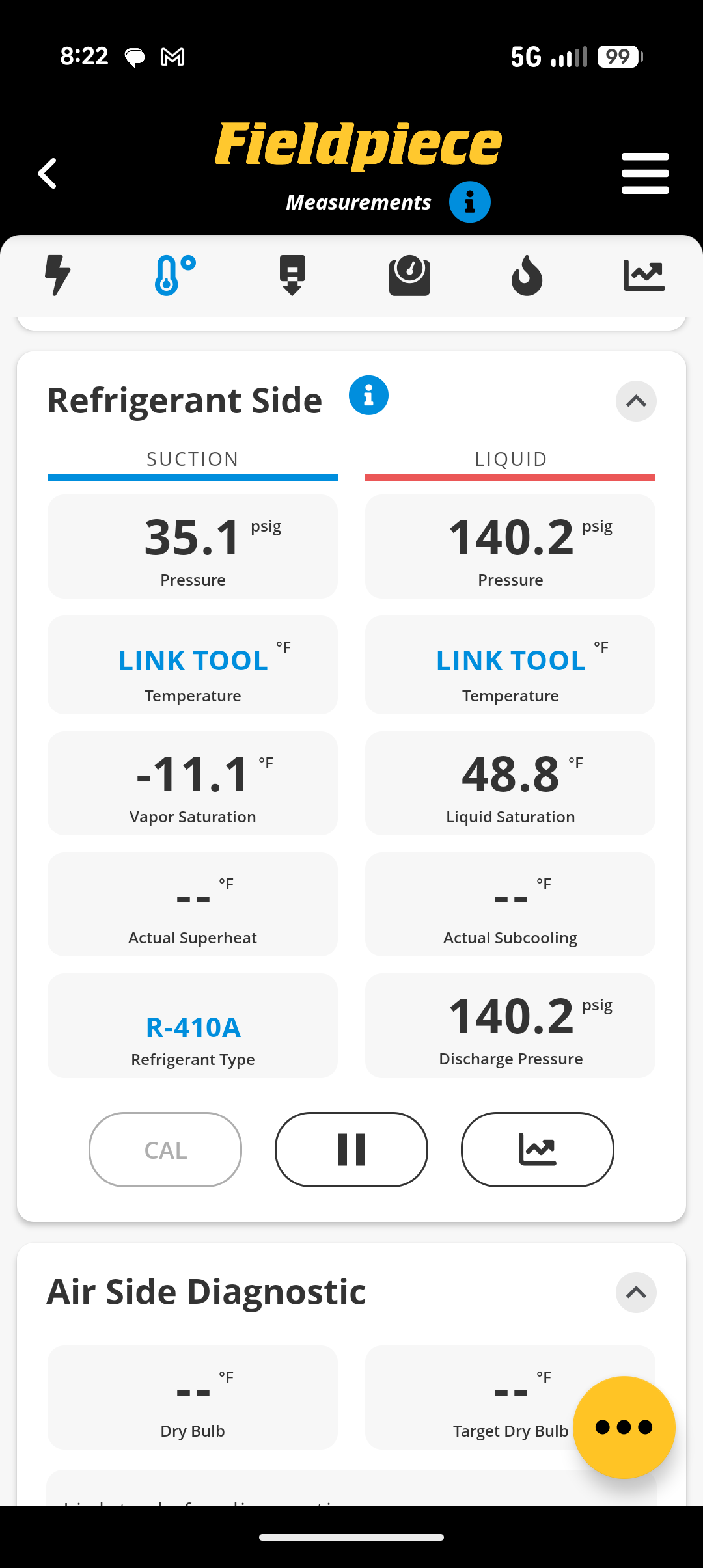 Issue has been that the system in the addition has not been performing well.
It will turn on but does not heat or cool.

2 Ton Carrier communicating heat pump installed by another contractor in early 2024.

First inspected indoor equipment found no error codes.
Saw very obvious refrigerant oil in the evaporator drain pan.
Made demand for heat at thermostat and put probes on refrigerant ports of outdoor equipment. 
System very low on charge. Running at 35 psi.
Made sure nut at indoor TXV is tight
Conducted electronic leak search, no leaks at brazed joints including outdoor unit joints.

Although Could not pinpoint exact point of leak at indoor coil I am very confident there is a pinhole leak there

Gave 2 options.
1. Charge system up to 2# R410A refrigerant and add leak detection dye. I can do this today. 
 Or
2.Replace indoor coil and filter drier and charge system. We will have to order coil and schedule return for this.

Homeowner will think about options. 
