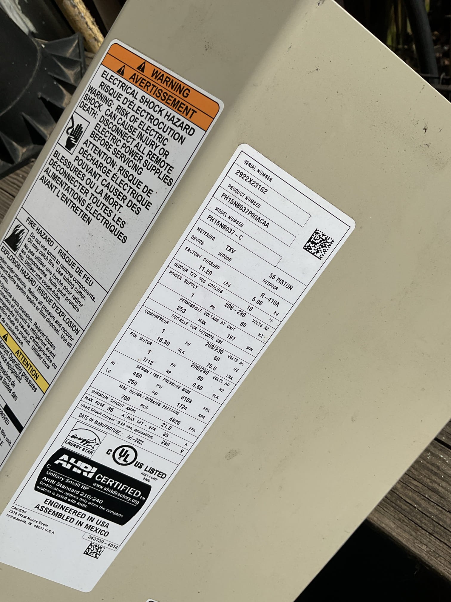 Luis 4-3-26 customer called in for no cooling, customer replaced fan motor and capacitor thinking it was the issue. Check wiring, found system void of charge. Provided estimate to pressure test system to find leak. Once we find leak we can provide estimate for repairs. Customer approved pressure test system, found copper connection leaking, high voltage rubbing copper connection. I noticed compressor winding had some oil. I did perform mega test in windings and checks ok. I informed customer I can’t test compressor at this time. We will test compressor once refrigeration repair is completed. Customer is aware. Office to contact customer for repairs, around 4 hours job 