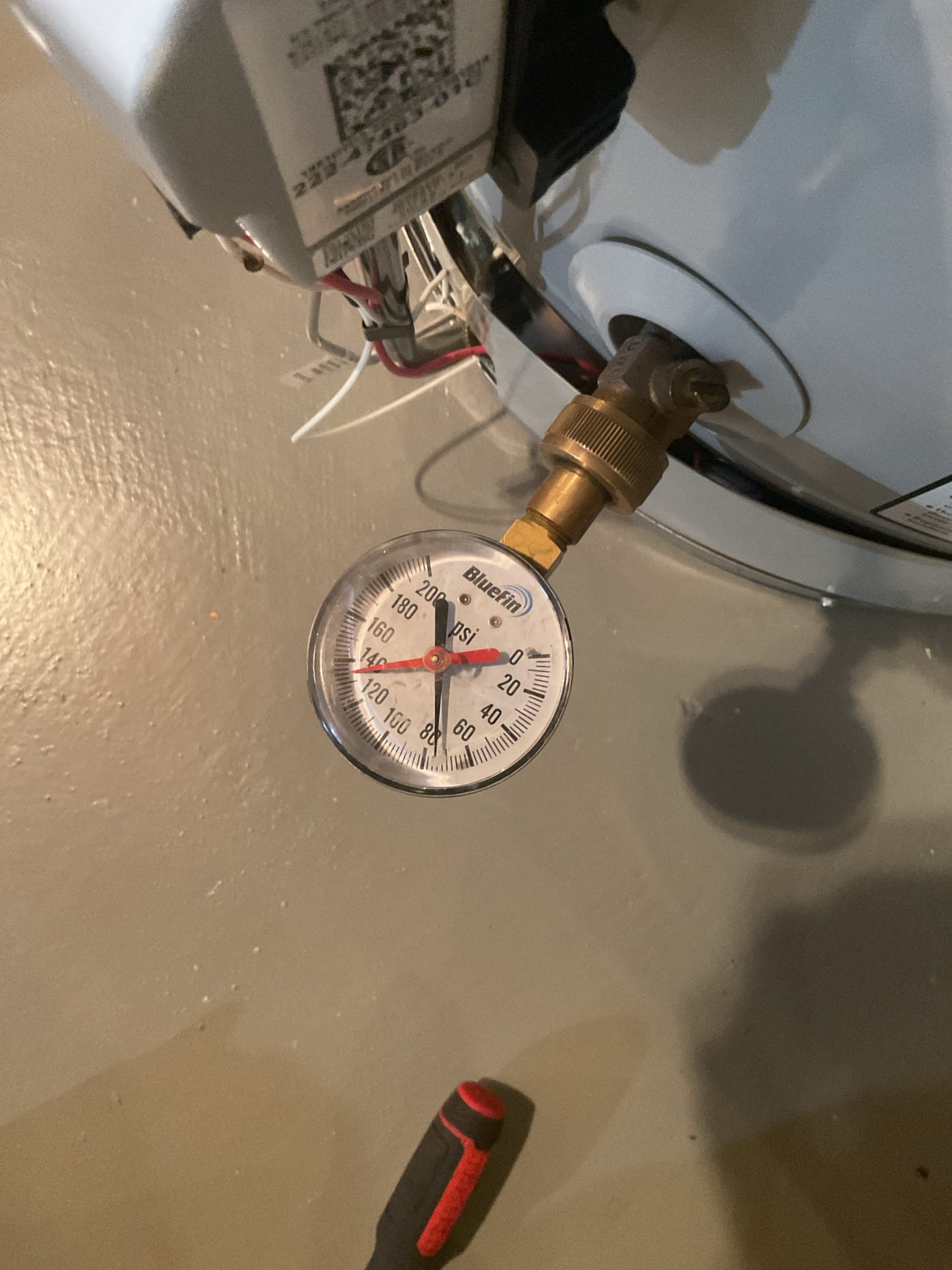 Luis 4-3-26 customer called in for noise from water heater, test system operation and check water pressure, water pressure is in the high side. No pressure reducing valve. Cycle water heater ok. Water heater is from 2015 I provided estimate to replace tank and add pressure reducing valve customer approved installation of both items, collected 50% office to contact customer Monday morning 
We will need to install new valve at water heater 

Rheem  50 Gallon Natural Gas Atmospheric Water Heater.
Drain, Remove, and Dispose of old water heater.
Install new water heater in drain pan and install water alarm.
Install new expansion tank for new water heater.
Modify piping to new water heater application as needed.
Complete all mechanical and piping connections.
Fill and purge water heater and test operation.
6 Year Tank and  Parts Warranty.
2 year guarantee.

Installation of pressure reducing valve  
After installation test system operation check water pressure and check for leaks ok no leaks.