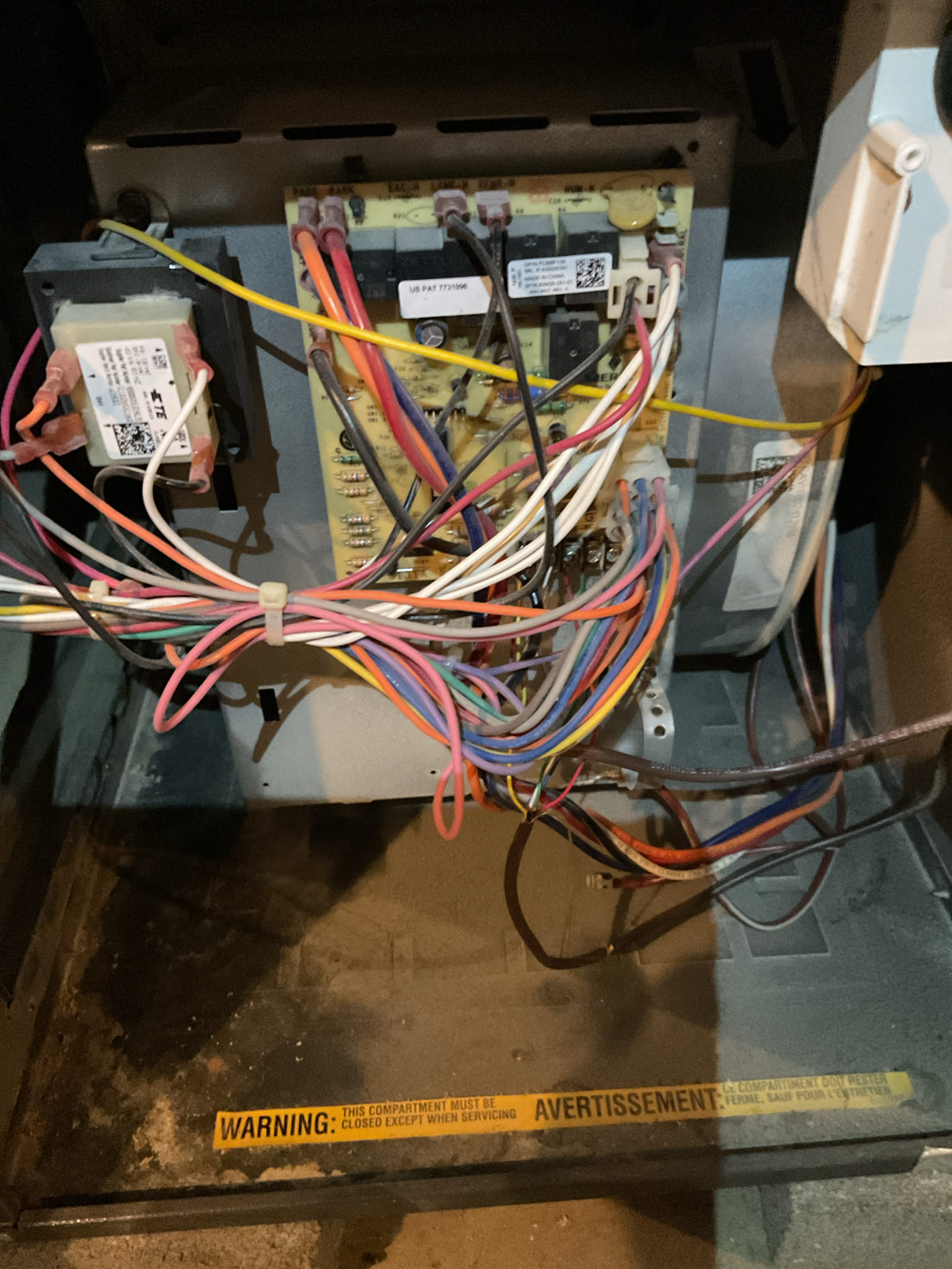 4/7/26 Dan 

I arrived to the customers home to service their 11 yr old good gas furnace and their a/c side . I checked the wiring connections and the voltages . I checked and replaced the indoor air filter , the filter size is 16x24x1 . I Inspected the indoor coil and tested the primary drain pan with water and flushed the drain line and cleared. I Took indoor temp splits at the return and the supply  and checked the blower motor condition and operation. I looked at the outdoor unit wiring connections and voltages . I shut power off to the system and installed a new soft start device for the compressor . I turned power back on and tested the a/c side of the system. I inspected  the outdoor components and checked my unit pressures by using super heat sub cool method.  The system is currently operational but past normal life expectancy. Replacement of system is recommended in the near future. 

I did leave 3 water safety options for the customer to review . These devices will help preve