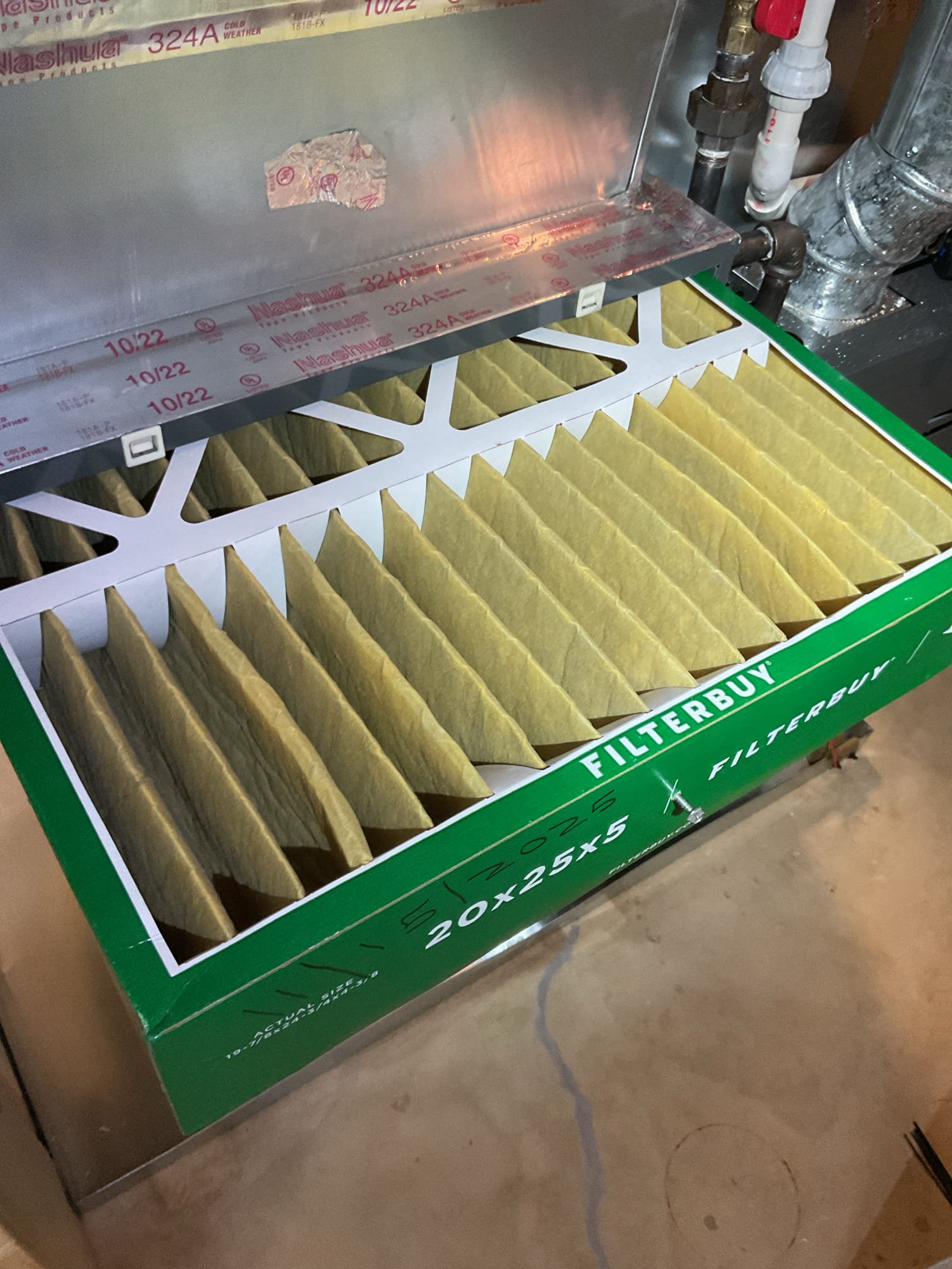 Completed AC tune up for 3 Ton Goodman AC system. Installed by Signature November 2022. 

20x25x5 filter ok Homeowner replaces once every 6 months. Last replaced in November 15, 2025. 
Indoor and outdoor coils in good condition 
Inspected wiring, controls, electric motors and components; left estimates for surge protectors. 1 for indoor equipment circuit and 1 for outdoor equipment circuit
Measured temperature split and static pressure 
Inspected drains; tested pump; added treatment tabs to drain pan. There is a pump safety and a float-style pan switch. There is no AC drain overfill protection so I provided estimate to install EZ trap. This is a drain trap with a clean-out and a float switch that will shut equipment down if a clog is drain line occurs. 
Checked integrity of compressor motor (mega ohm test)

Assessed refrigerant charge checked pressures. Good

AC system operating well at this time. 