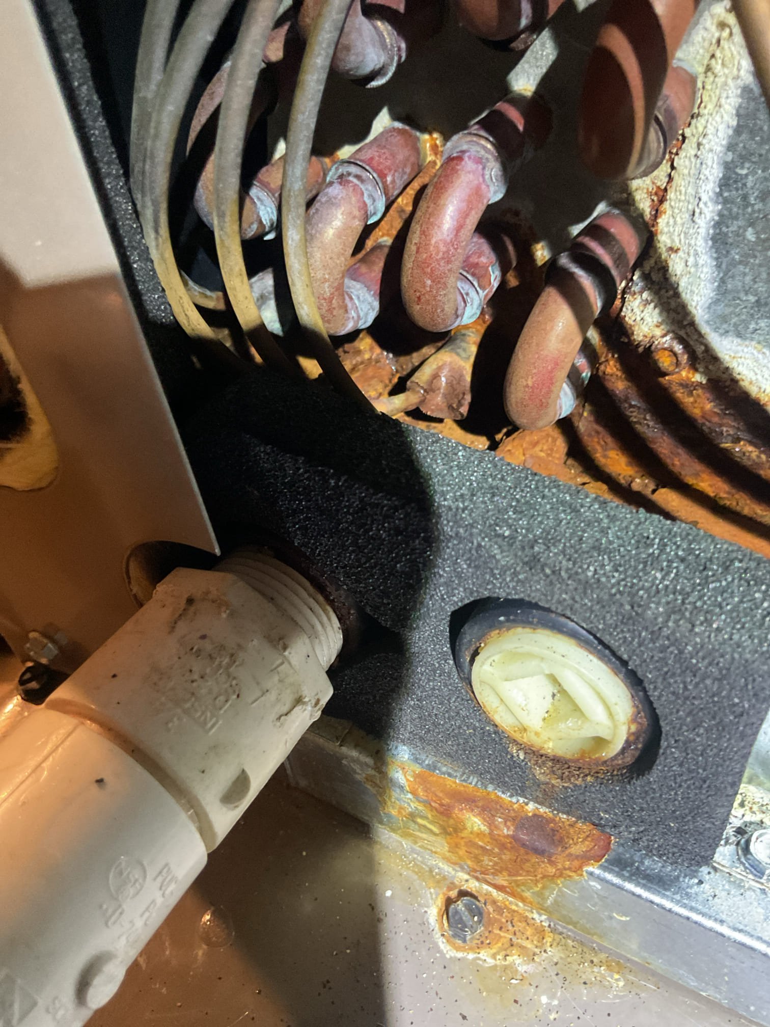 Luis 4-8-26 performed ac tune up on York 3 ton from 2015. Check indoor and outdoor units. Check components, drain system, air delivery and refrigeration coils. All electrical components ok. During today’s visit I incited some items that will need attention soon. Drain system for the indoor coil looks to be leaking from threads, and one of the connection is not glued, indoor coil is in bad shape metal frame of coil is breaking in pieces due to corrosion, condensation pump and vinyl not. Air scrubber cell is due for change. I provided estimate for repairs and recommendations, turn off humidifier, humidifier is at least 15 year old. I also noticed water expansion tank has failed. Provided estimate for repairs and replacement. Outdoor unit is running below refrigerant levels. We can come back and add refrigerant to system, final recommendation is to get an estimate to replace system. Customer agreed to have comfort consultant to come out Friday morning between 9 and 10 
• No obligation quo