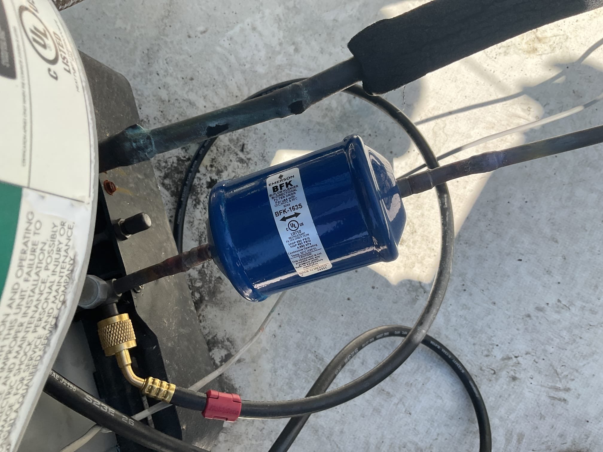 4/8/26. Replaced outdoor txv and pressure tested at 300 microns. Vacuumed down below 500 microns. Added in 7 lbs 8ozs of 410a ( provided by Atwater). Tested in both heating and cooling mode. Also replaced indoor control board. Heat pump is working properly at time of service. 