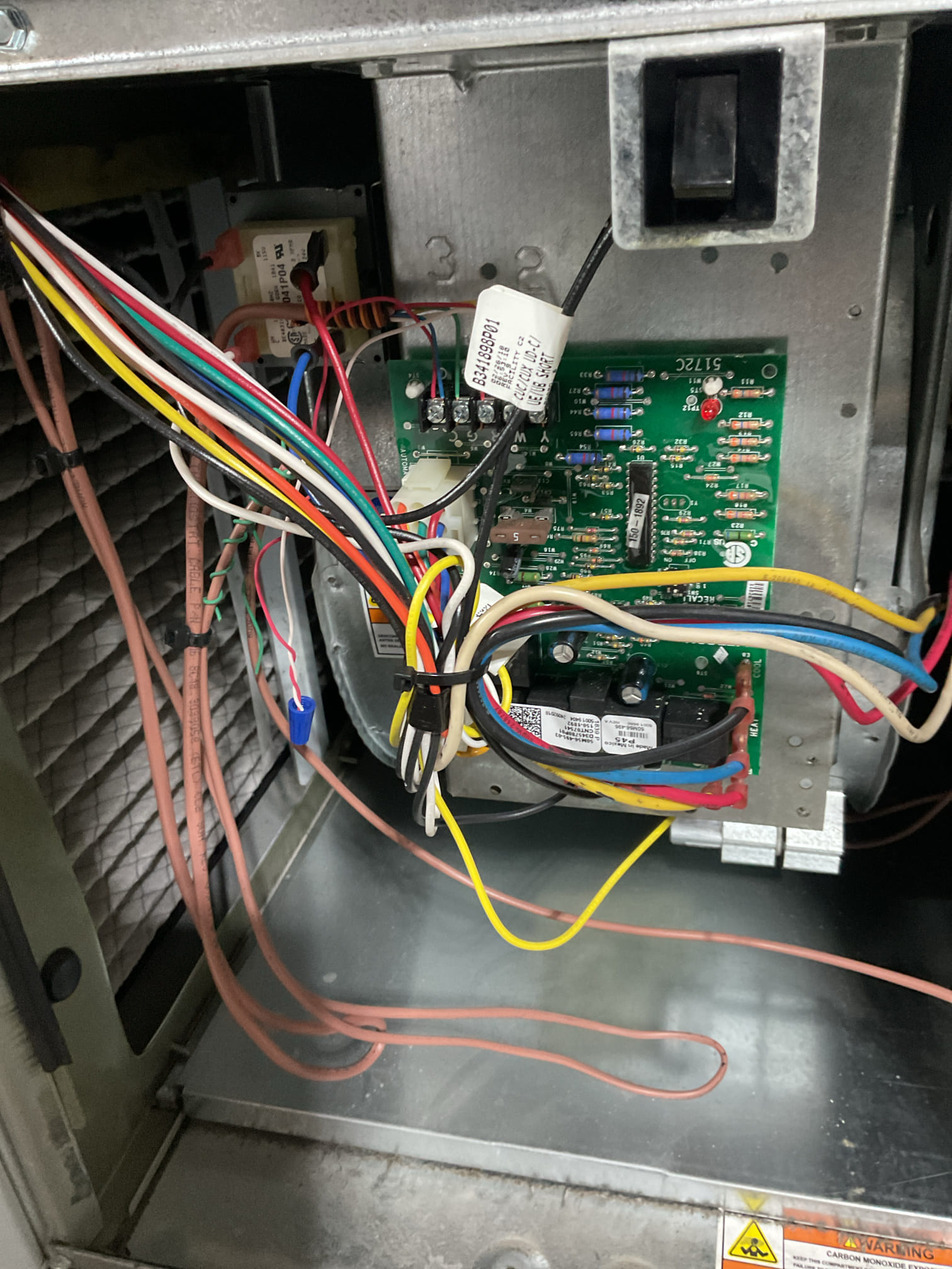 4/9/26 Dan 

I arrived to the customers home to service their 7 yr old Trane a/c system . I checked the wiring connections and the voltages . I checked and replaced the indoor air filter ( supplied by owner) , the filter size is AA 413. I Inspected the indoor coil and tested the primary drain pan and cleared and tested the water drains and traps if applicable. I Took indoor temp splits at the return and the supply  and checked the blower motor condition and operation. I looked  at the outdoor unit wiring connections and voltages . I inspected  the outdoor components and checked my unit pressures by using super heat sub cool method.  System in good operating condition at this time. 

I did recommend a few water safeties to help prevent major water issues around the equipment. Such as a EZ trap and wet switch . 

Recommended some preventative for the outdoor a/c unit . Found dual capacitor is slightly out of the  cap rating , but not failing yet. It’s  rated for 45/5 I have 41.51 mfd , a