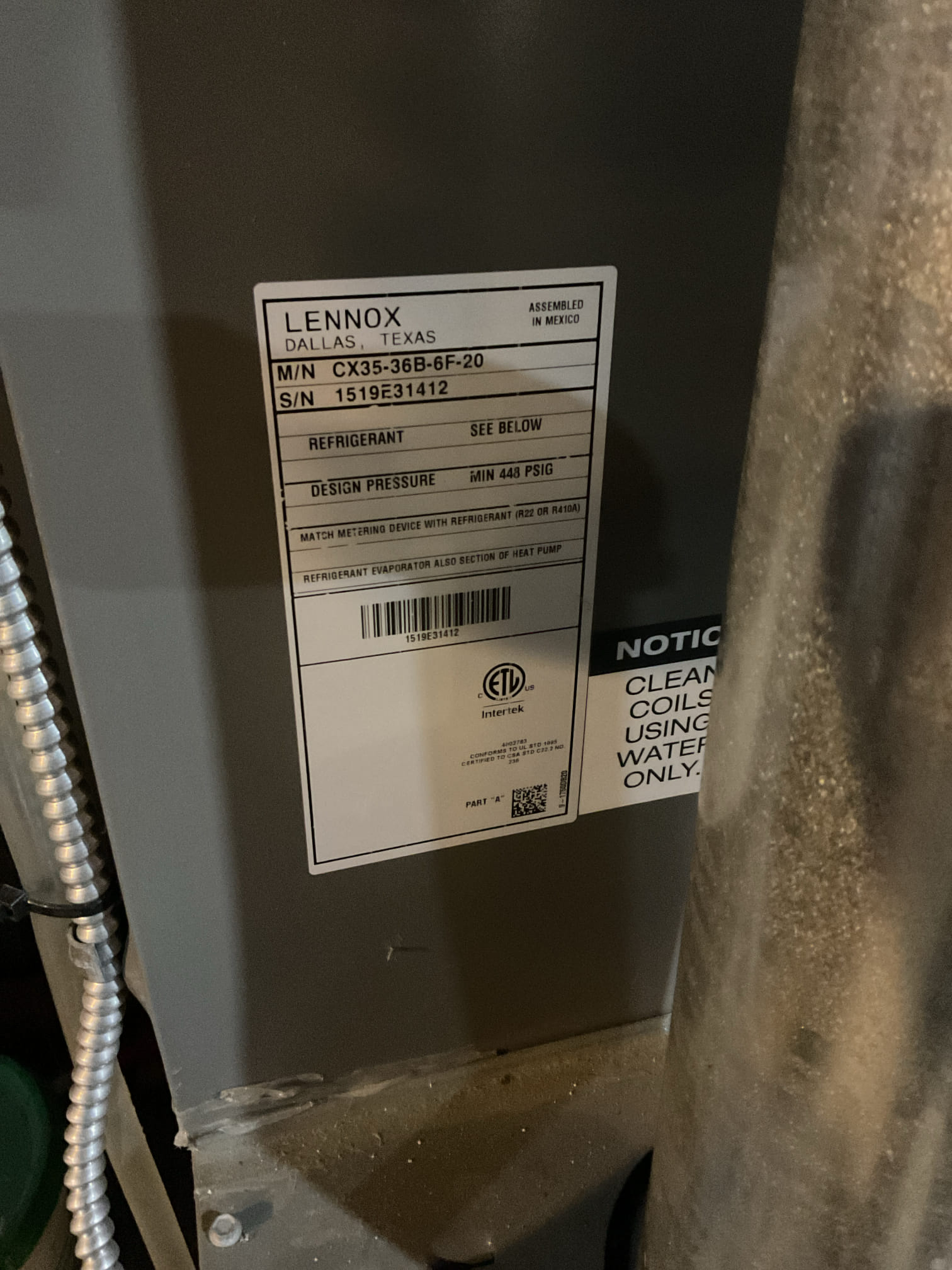 4/9/26 Dan 

I arrived to the customers home to service their 6 yr old Lennox a/c system . I checked the wiring connections and the voltages . I checked and replaced the indoor air filter , the filter size is 16x25x1. I Inspected the indoor coil and tested the primary drain pan and cleared and tested the water drains and traps if applicable. I Took indoor temp splits at the return and the supply  and checked the blower motor condition and operation. I looked  at the outdoor unit wiring connections and voltages . I inspected  the outdoor components and checked my unit pressures by using super heat sub cool method.  System in good operating condition at this time. 

I did leave her preventive estimates on her outdoor components. Her contactor is showing signs of pitting but not failing just yet. Her capacitor is good, still within tolerance. She will review the estimates. 
