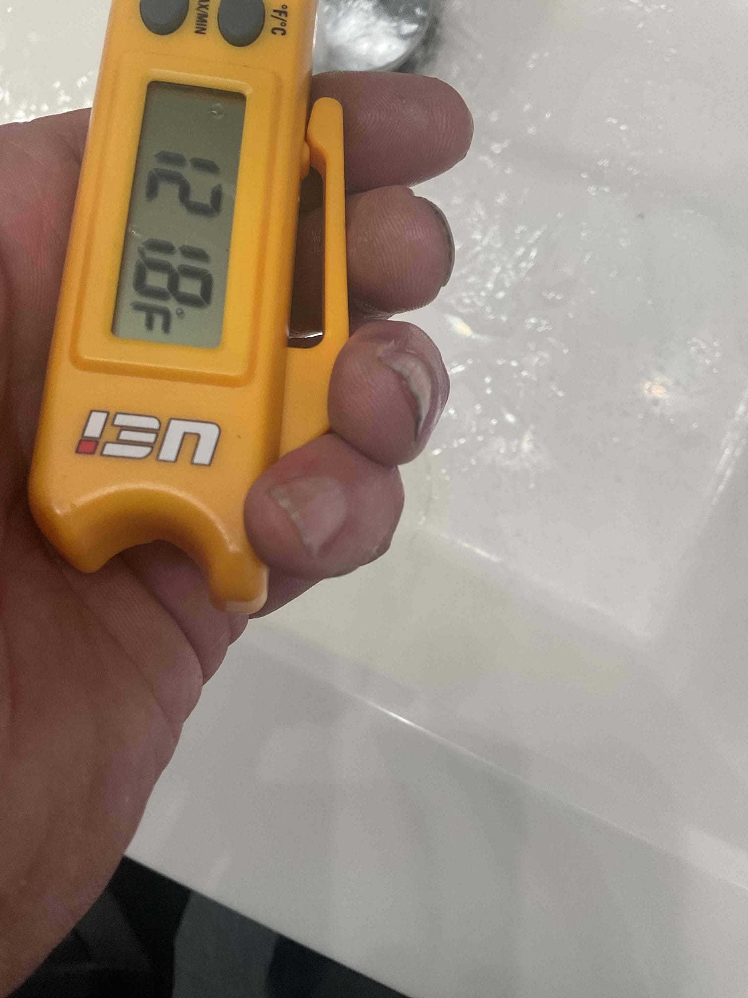I Arrived for a water heater that we put in about a few months ago is not working. I checked all my wiring connections. Make sure they were tight. I own out both elements top and bottom and they hung out fine 12 ohms . Turn water heater back on and made sure the elements were pulling in around 17.8 Amps water is heating again. Water temperature is 121 coming from the faucet. No charge  for today recall. 