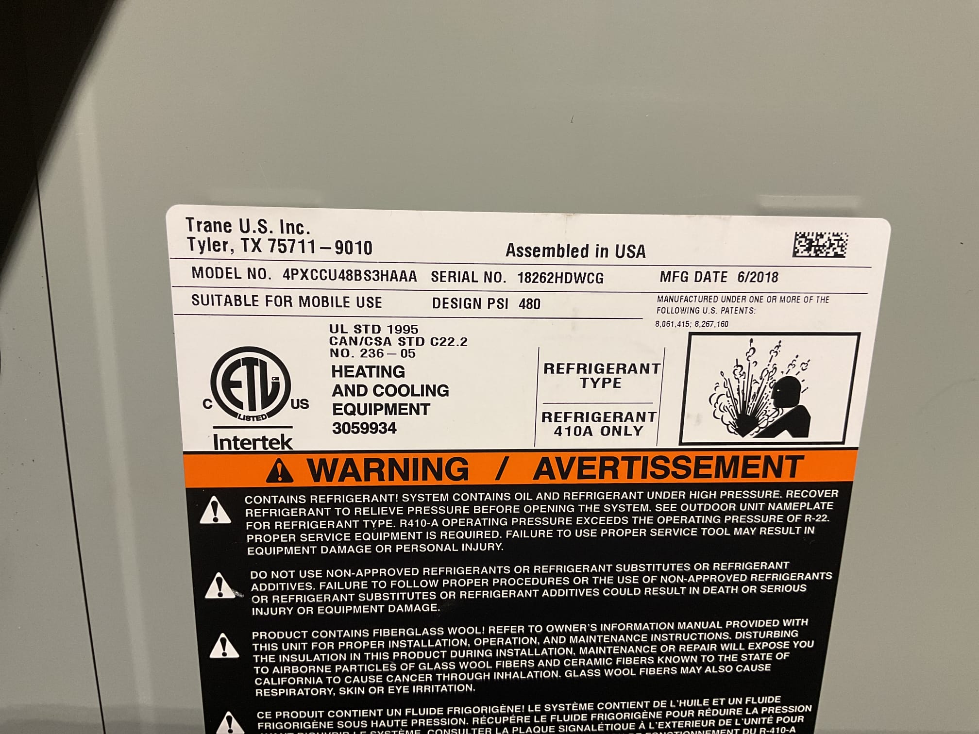 4/10/26. Performed precision a/c tune up on 2018 American standard a/c. Replaced 16x25x1 air filter. Checked all electrical connections and components. Found reme air scrubber cell was at replacement interval, replaced cell. Cleaned out ez trap. Checked temperature split. Checked refrigerant pressures and temperatures. A/c is working properly at time of service. 