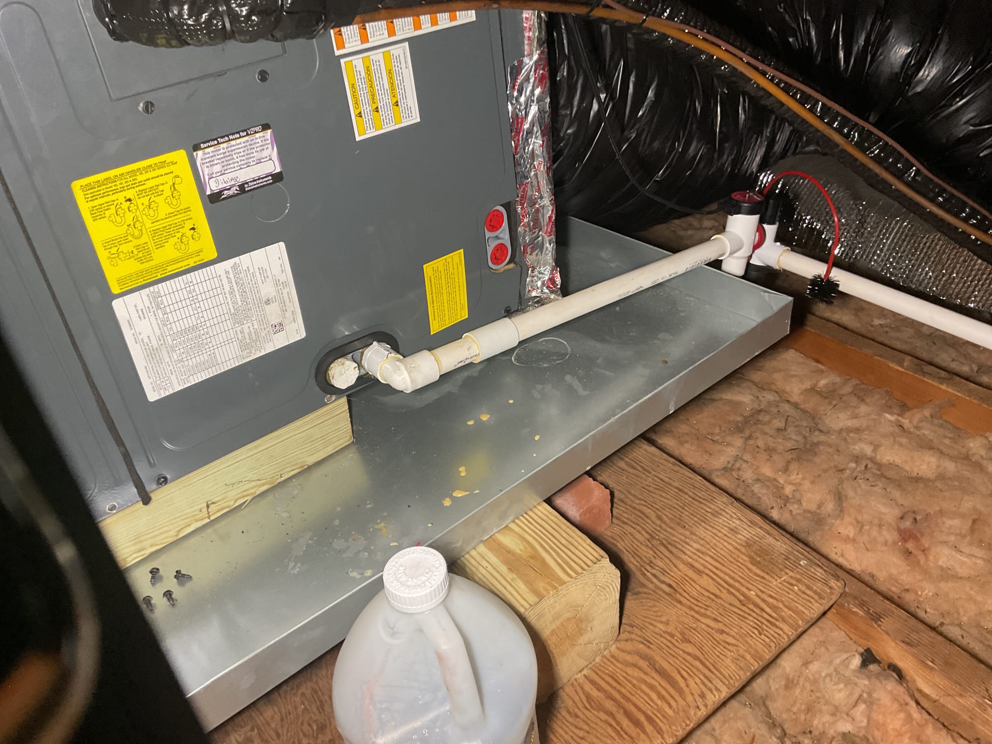 4/10/26. Performed precision a/c tune up on (2) amana a/c systems. Replaced 14x24x1 filter and 16x20x1 filter. Checked all electrical connections and components. Flushed ez traps. Checked temperature splits. Checked refrigerant pressures and temperatures. Both a/c’s are working at time of service. 