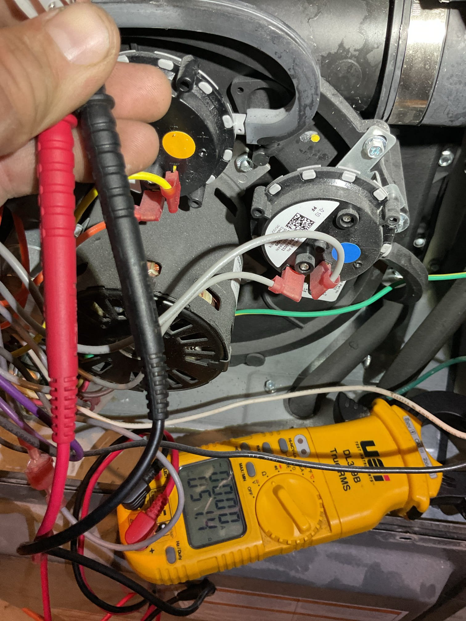 Completed both heat and AC tune up.

Replaced 16x20x1 air filter 

Gas furnace tune up (furnace was installed 2/13/23 by Dibiase)

Completed heat tune up for 60,000 BTU propane furnace.
Inspected heat exchanger, burners, flue pipe, inducer assembly and hoses
Inspected hot surface ignitor and verified resistance with meter; burners ok but upgrading burners to stainless steel s now an option. *Amana did not offer stainless steel burners at the time we installed this furnace. Although burners are ok for now propane can wear away at any metal stainless burners are preferred. Provided email estimate for this. 
Cleaned flame sensor and verified flame rectification circuit
Measured temperature rise and static pressure
Checked wiring, controls, electric motors and components; there are no surge protectors; left estimate for a surge protector for each of the 2 main circuits of system
Checked manifold gas pressures
Inspected drain and pump. There is a condensate pump safety and EZ trap but no we