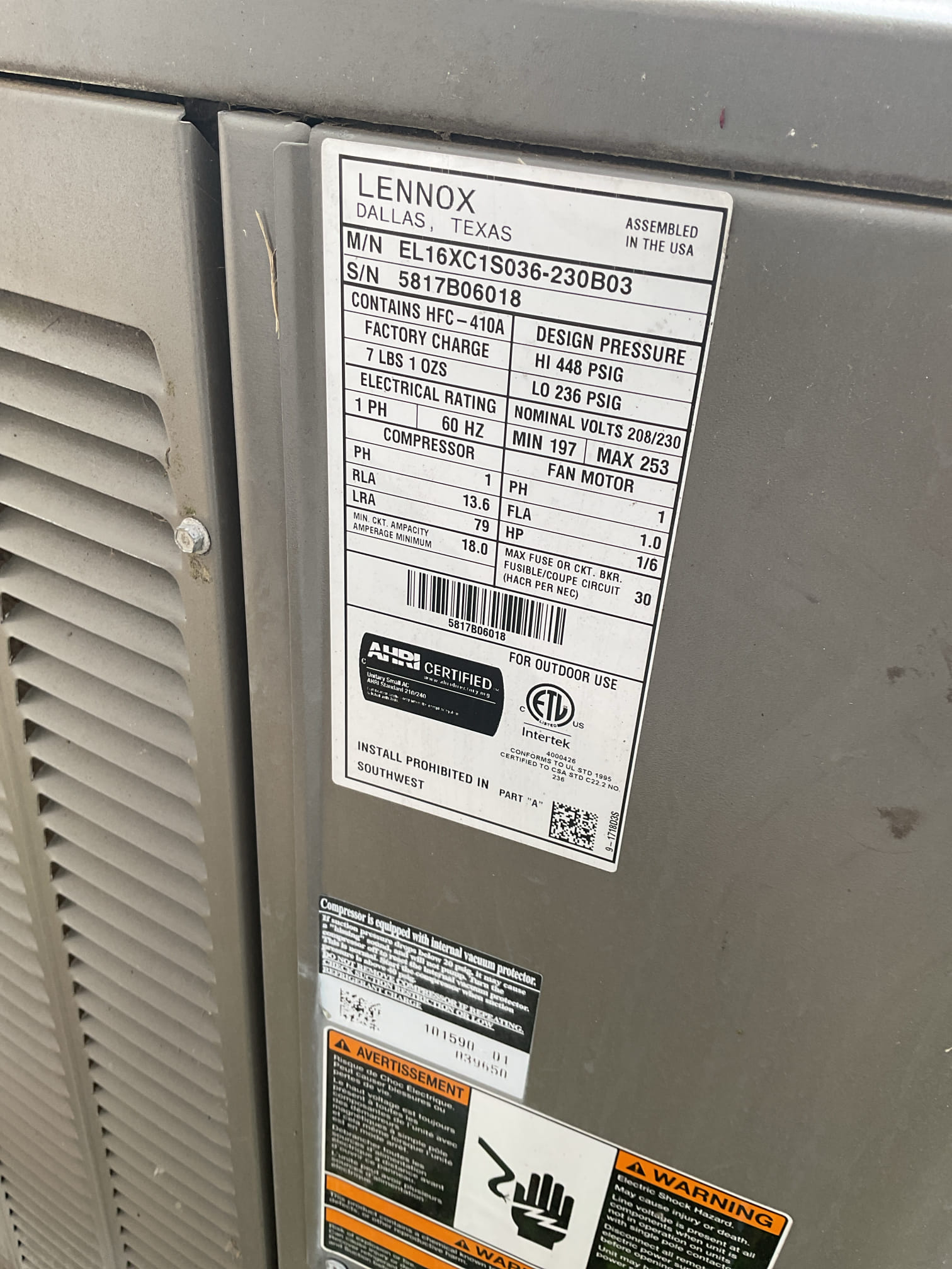4/13/26 Dan

I arrived to the customers home to service their 7 yr old Lennox a/c system . I checked the wiring connections and the voltages . I checked and found the indoor air filter will need to be changed, the customer has a new filter coming. , the filter size is 16x25x4 . I Inspected the indoor coil and tested the primary drain pan and cleared and tested the water drains and traps if applicable. I Took indoor temp splits at the return and the supply  and checked the blower motor condition and operation. I looked  at the outdoor unit wiring connections and voltages . I inspected  the outdoor components and checked my unit pressures by using super heat sub cool method.  System in good operating condition at this time. 

I collected for $189.00 renewal contract, paid by cc. 