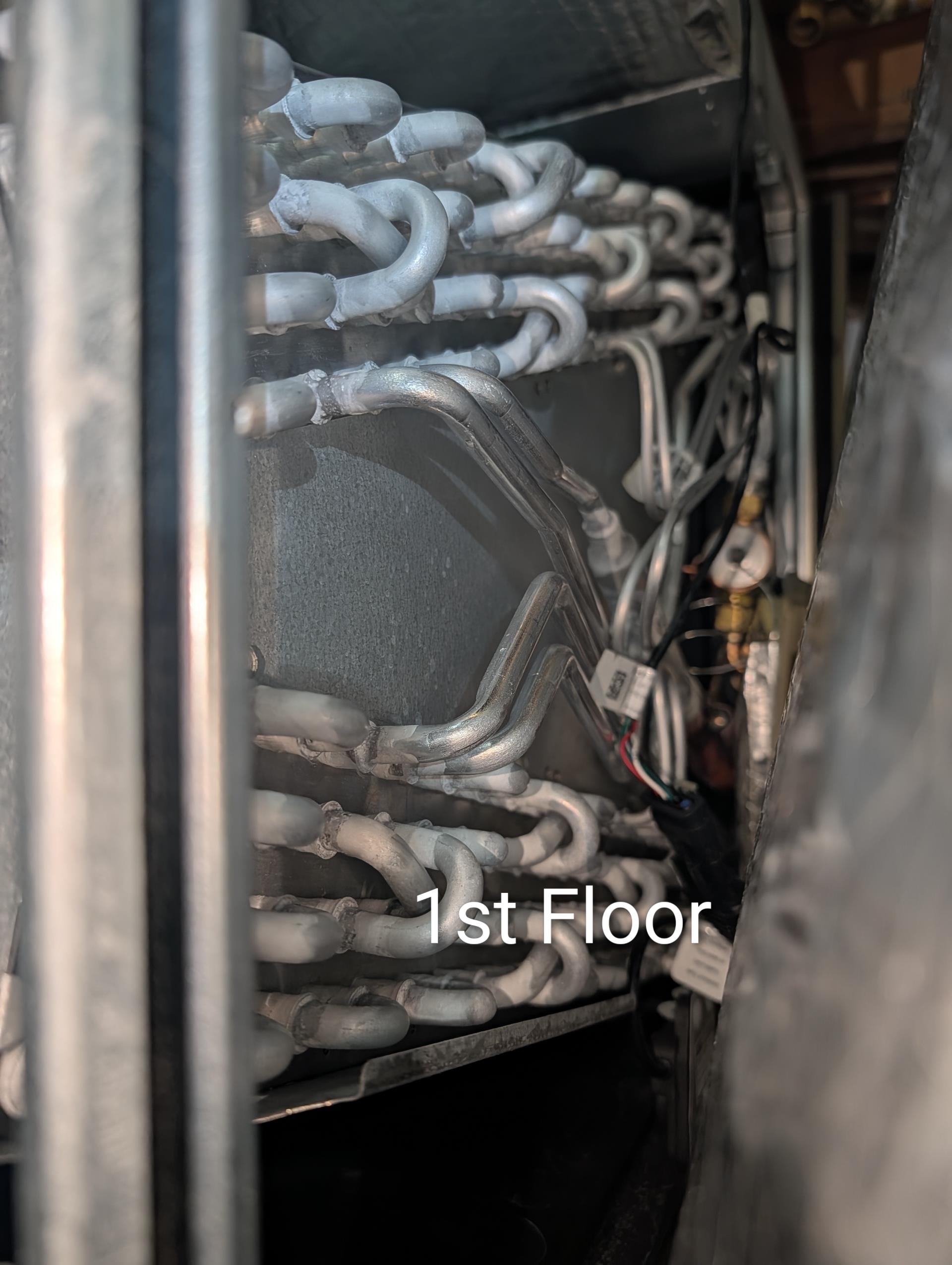 Completed (2) AC tune ups: Both systems are 2 Ton Trane heat pumps. Installed by Dibiase July 2025.

Both 20x23x1 filters ok for now. Should be replaced before the peak cooling season. 

For each system, 
Indoor and outdoor coils in good condition 
Inspected wiring, controls, electric motors and components; 
Measured temperature split and static pressure 
Inspected drains; cleared EZ trap, tested pump; added treatment tabs to drain pan. 
Checked integrity of compressor motor (mega ohm test)

Assessed refrigerant charge checked pressures. 

Provided estimate for IV germicidal light which will keep indoor coils clean. Estimate is for (1) UV system. (1) can be installed at each air handler. 

Both AC systems operating well at this time. 

The HVAC plans will have to be renewed at upcoming heat tune up. Sent estimate for this. 