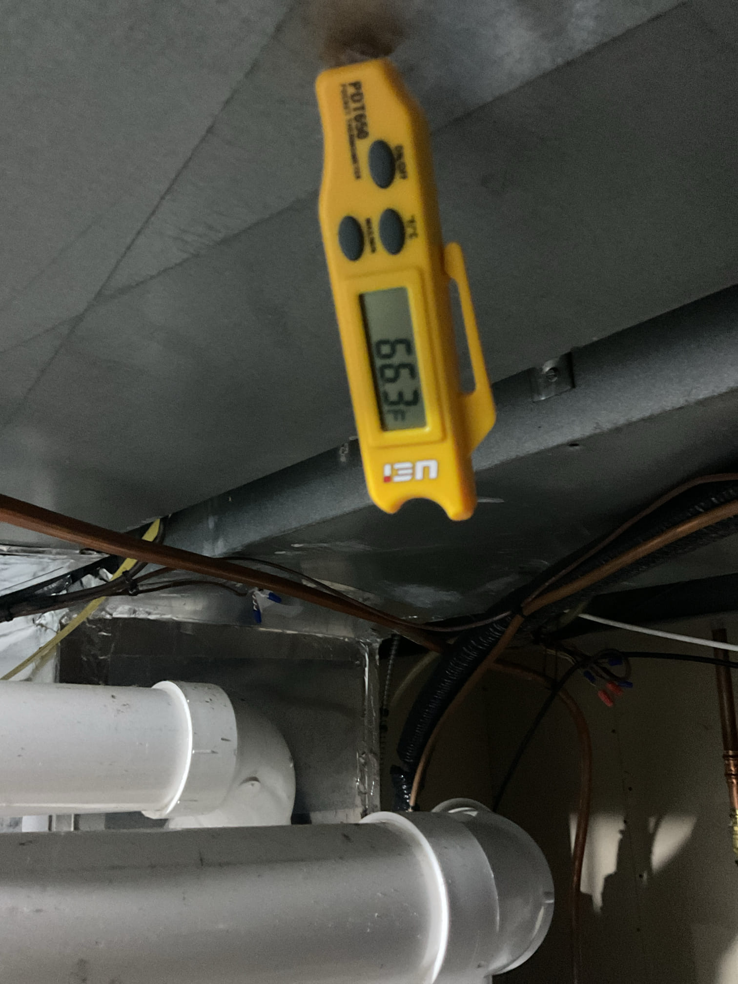 4/13/26 Dan 

I arrived to the customers home to service their 4 yr old Amana a/c system . I checked the wiring connections and the voltages . I checked and replaced the indoor air filter , the filter size is a 413 . I Inspected the indoor coil and tested the primary drain pan and cleared and tested the water drains and traps if applicable. I Took indoor temp splits at the return and the supply  and checked the blower motor condition and operation. I looked  at the outdoor unit wiring connections and voltages . I inspected  the outdoor components and checked my unit pressures by using super heat sub cool method.  System in good operating condition at this time. 

Collected for filter replacement for 67.15 paid by cc. 