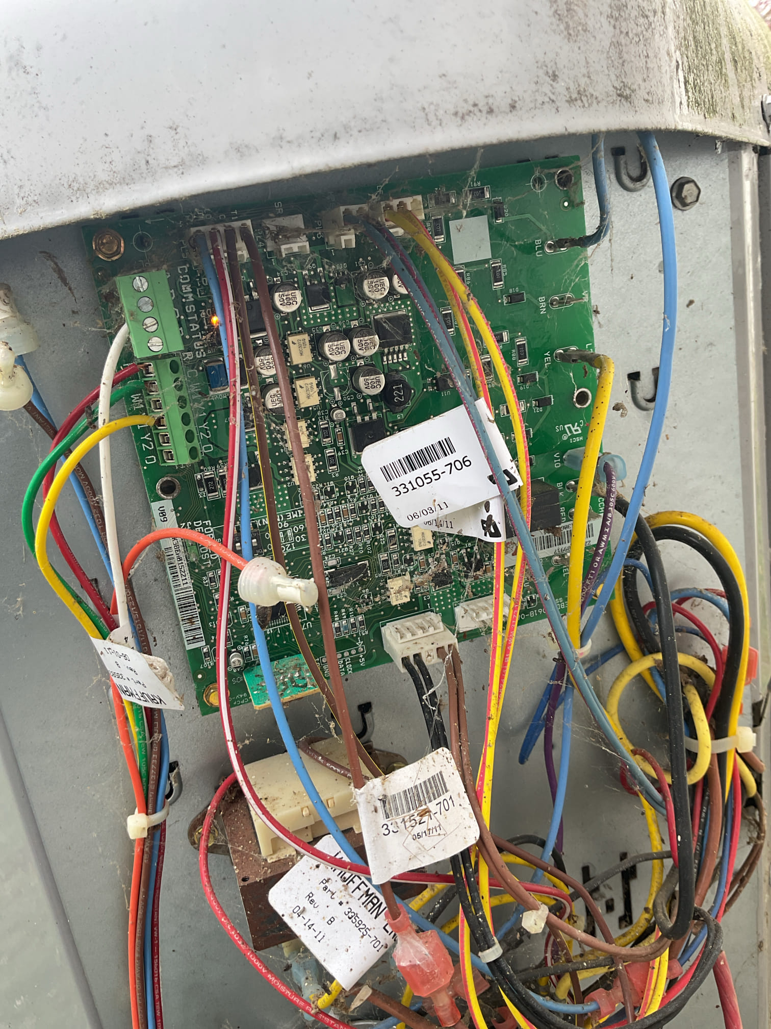 
4/13/26 Dan 

I arrived to the customers home to service their 15 yr old carrier  a/c side . I checked the wiring connections and the voltages . I checked and replaced the indoor air filter , the filter size is 20x25x1 . I Inspected the indoor coil and tested the primary drain pan with water and flushed the drain line and cleared. I Took indoor temp splits at the return and the supply  and checked the blower motor condition and operation. I looked at the outdoor unit wiring connections and voltages . I inspected  the outdoor components and checked my unit pressures by using super heat sub cool method.  The system is currently operational but past normal life expectancy. I did find the dual capacitor is out of tolerance and should be replaced, I also recommend having the contactor replaced as well starting to pit. Replacement of system is recommended in the near future. 

I did leave 3 tier options for the capacitor and contactor replacement for the customers to review . 
