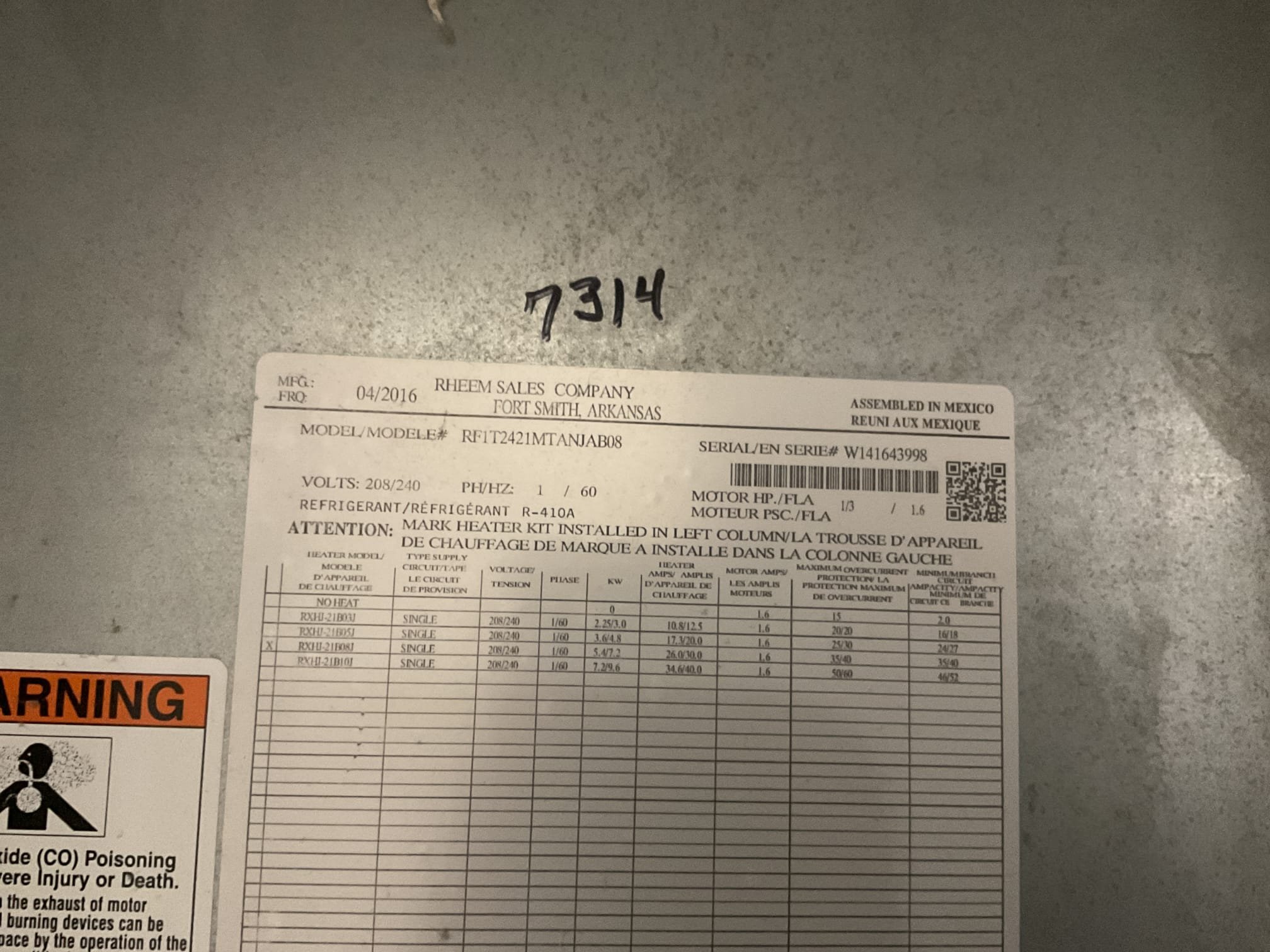 4/15/26. Fully assessed no cooling situation on 2016 Rudd heat pump system. Went up on the rooftop and found system locked out on low pressure. Perfromed electronic leak search over the system and after checking over evaporator coil, found leak at high pressure switch 90 at outdoor heat pump. Provided estimate to repair. System only has 10 psi standing in it. System is down and not cooling. 