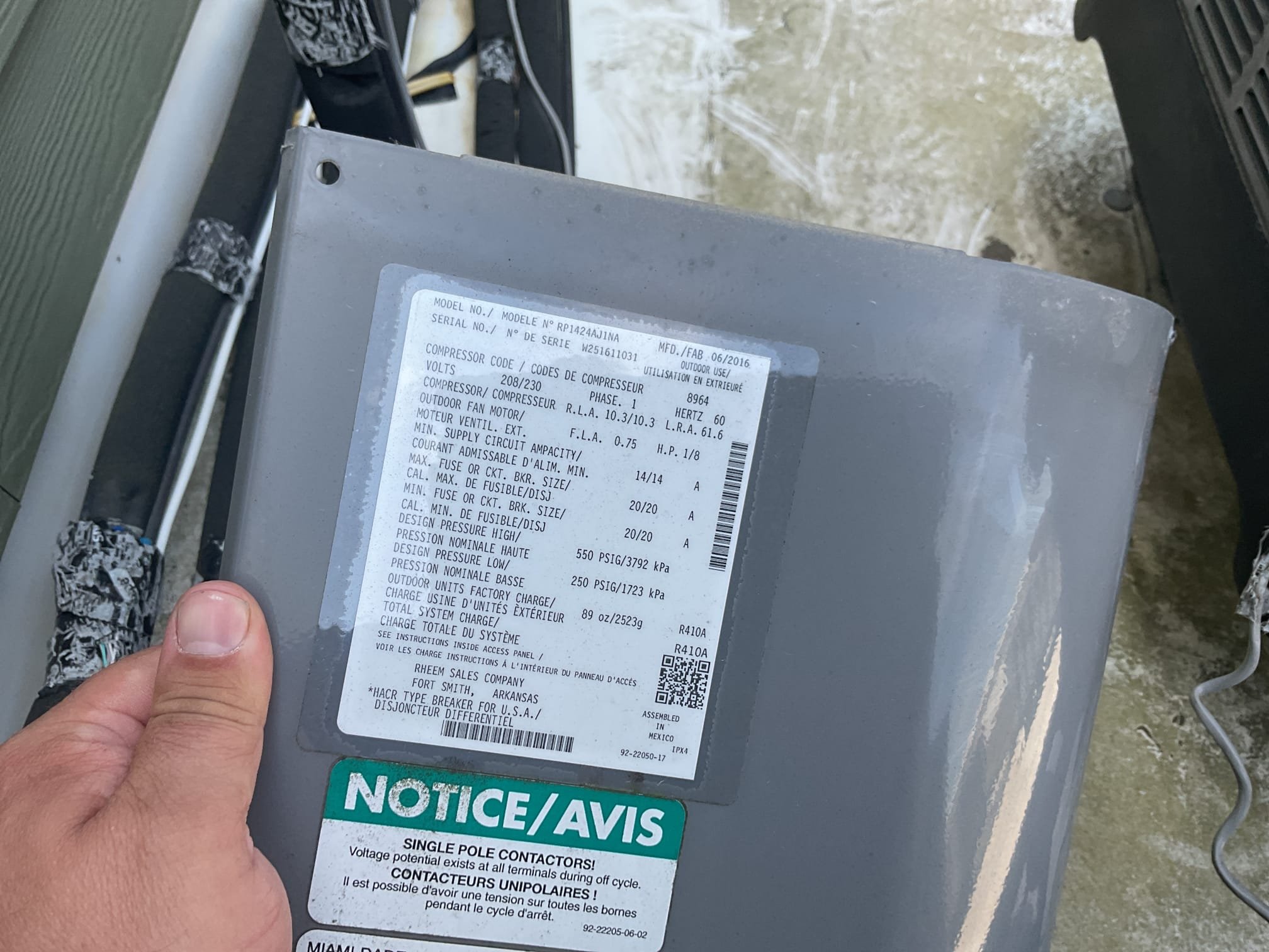 4/15/26. Fully assessed no cooling situation on 2016 Rudd heat pump system. Went up on the rooftop and found system locked out on low pressure. Perfromed electronic leak search over the system and after checking over evaporator coil, found leak at high pressure switch 90 at outdoor heat pump. Provided estimate to repair. System only has 10 psi standing in it. System is down and not cooling. 