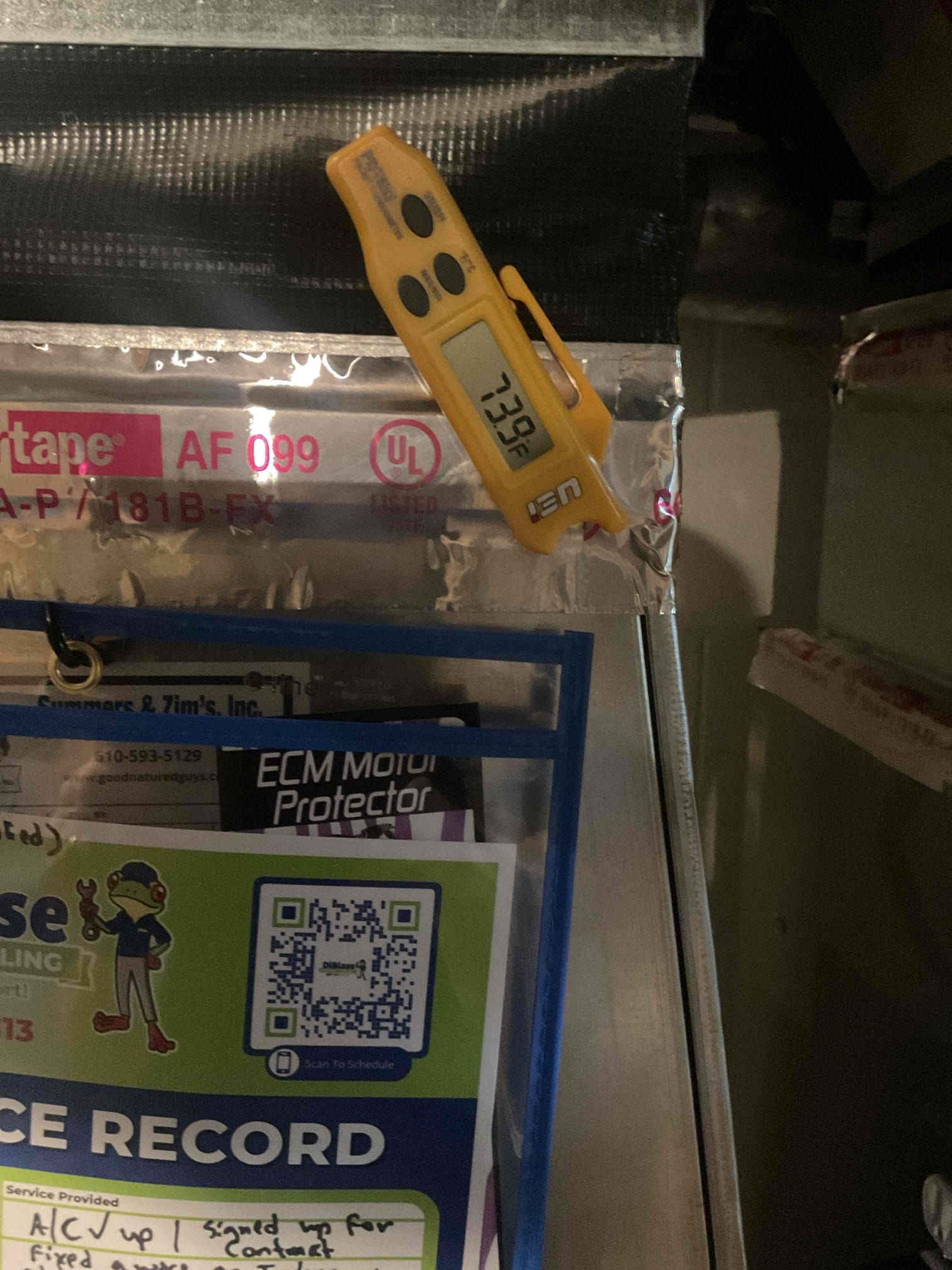 4/15/26 Dan 

The customers had mentioned that their Trane heat pump  unit would run for 5-10 mins and shut off. I went and started at the indoor air handler and found the fuse and the voltages are good . No water safeties were tripped. Ecm motor protection was good, and the air filter is fine. 
I found no issues at this time with the equipment. Pressures look good , voltages and amp draws look good. I couldn’t replicate an issue at this time. This could be a potential intermittent issue that can take multiple visits. The customers will monitor the system operation. 

I did leave pricing for the customer, for replacement of the capacitor and the contactor in estimates for the near future . Still in tolerance. 