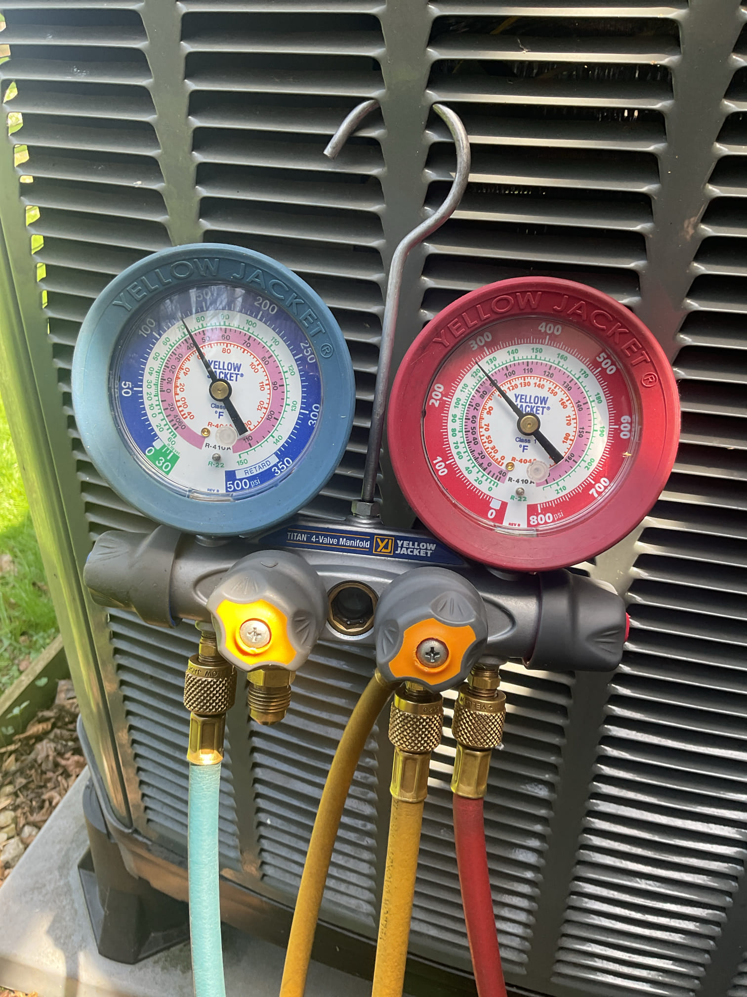 4/15/26 Dan 

The customers had mentioned that their Trane heat pump  unit would run for 5-10 mins and shut off. I went and started at the indoor air handler and found the fuse and the voltages are good . No water safeties were tripped. Ecm motor protection was good, and the air filter is fine. 
I found no issues at this time with the equipment. Pressures look good , voltages and amp draws look good. I couldn’t replicate an issue at this time. This could be a potential intermittent issue that can take multiple visits. The customers will monitor the system operation. 

I did leave pricing for the customer, for replacement of the capacitor and the contactor in estimates for the near future . Still in tolerance. 