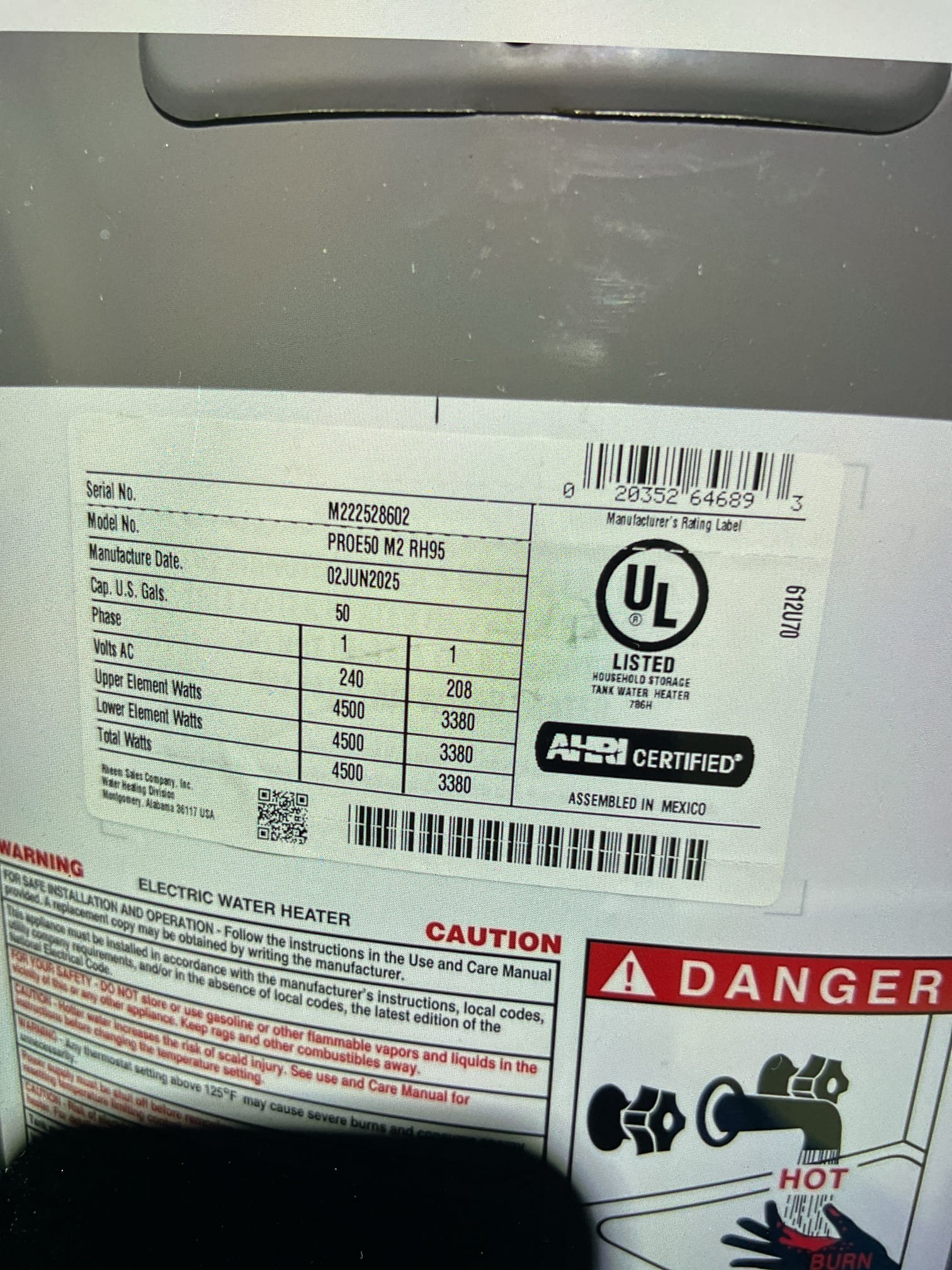 We need to go back tomorrow to replace the thermostats in the hot water heater because they keep tripping and we need to run a new 10-2 wire from 30 amp breaker to hot water heater(30-40ft of wire) .  currently it’s incorrect 12-2 .  Also the oil fittings from Gerber filter to burner are leaking .  Both flares and brass fitting at burner .  Replace with new ( 5ft of oil line , flare nuts , (90 flare to male thread brass ) .  Please clean up oil .  Parts at shop . 