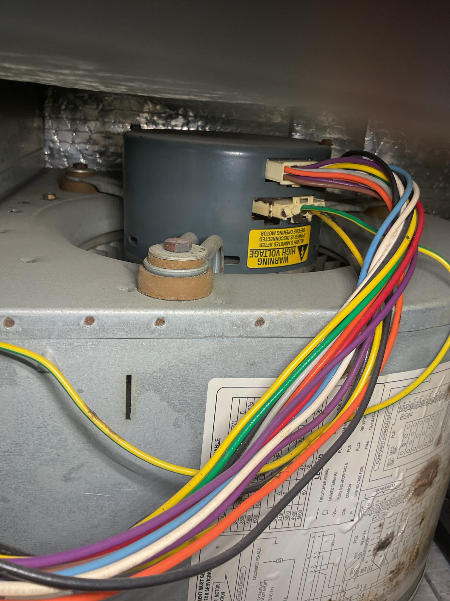 4/15/26. Fully assessed no cooling situation on 2009 heil a/c system. Gave system a call for cooling from the thermostat. Outside unit came on but not indoor blower motor. Took off cover to air handler and found failed variable speed blower motor rocking back and fourth indicating a failed blower motor. Condenser fan motor is also noisy outside and don’t know how long it will last. Provided estimate to replace variable speed blower motor, but due to being 17 years old way past life expectancy recommended replacement of a/c system. Set up appointment to have someone come out to give a replacement estimate. 