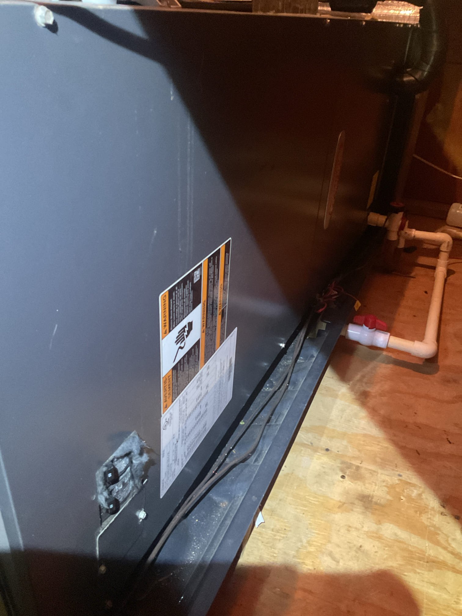 4/15/26 Dan 
I arrived to the customers home for a no cooling for the 2nd floor attic system . The equipment is a Lennox heat pump , it’s 13 yrs old . I looked at the air handler in the attic and checked the air filter, blower operation, and inspected the coil. I went to the outdoor unit and found unit wasn’t running. I looked at  the system board and It was locked out on low pressure switch. I reset the system and checked my pressures and found the system  was low on charge . I recommended replacement at this time due to the age of the equipment, and the customer agreed , he has an estimate scheduled for tomorrow morning . Collected 84.15 at this time paid by cc. 

Customers are still scheduled for the a/c check up in June . 2nd floor is down looking to replace the system . 1st floor is still up and running. 